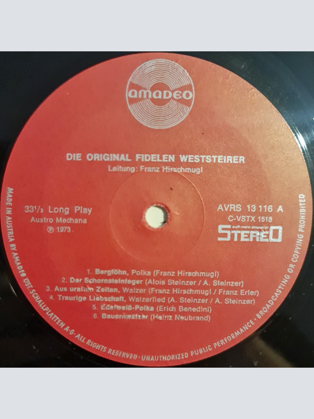 Vinyl / Die Original Fidelen Weststeirer - Die Original Fidelen Weststeirer