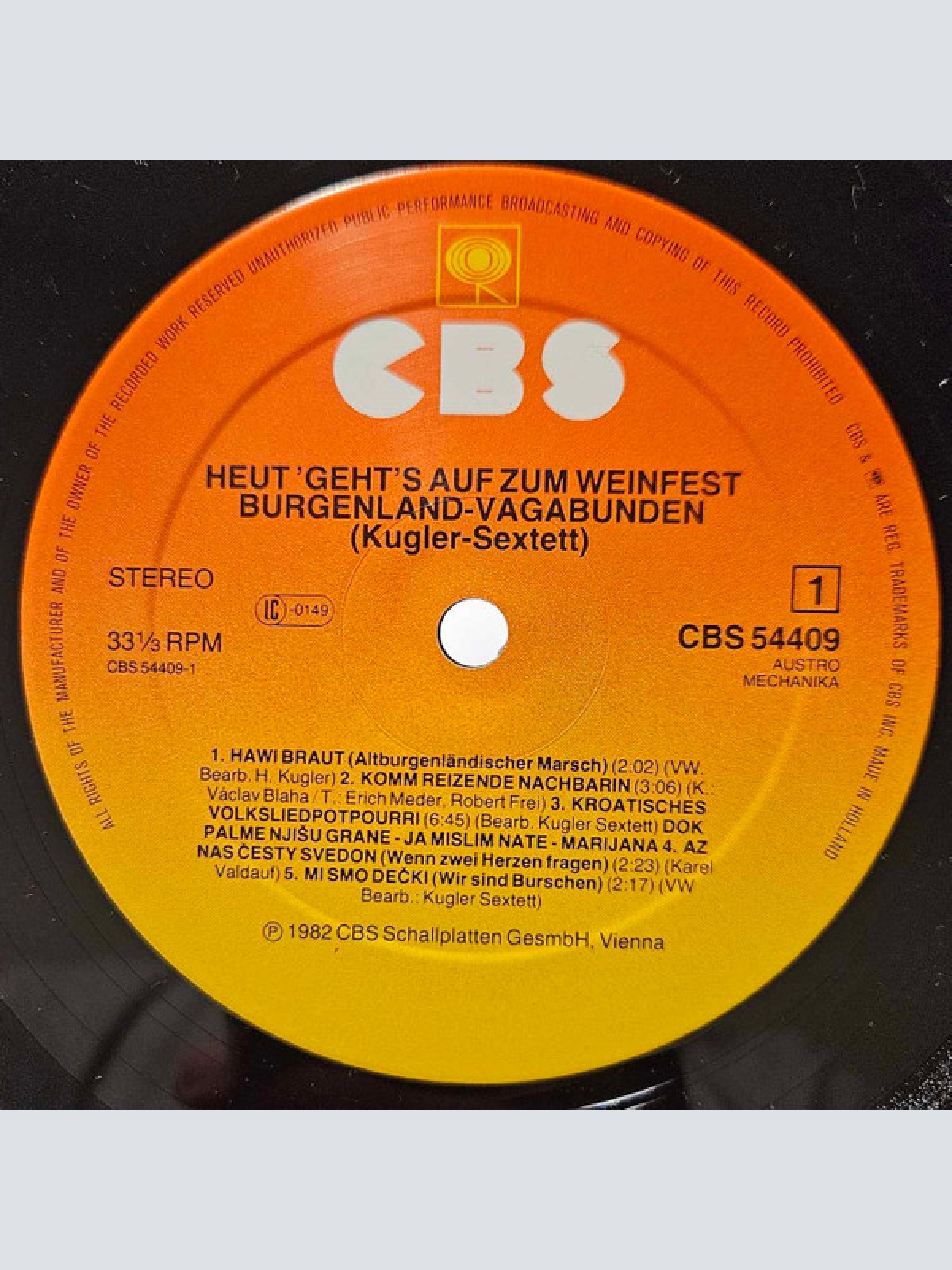 Vinyl / Burgenland Vagabunden* - Heut' Geht's Auf Zum Weinfest