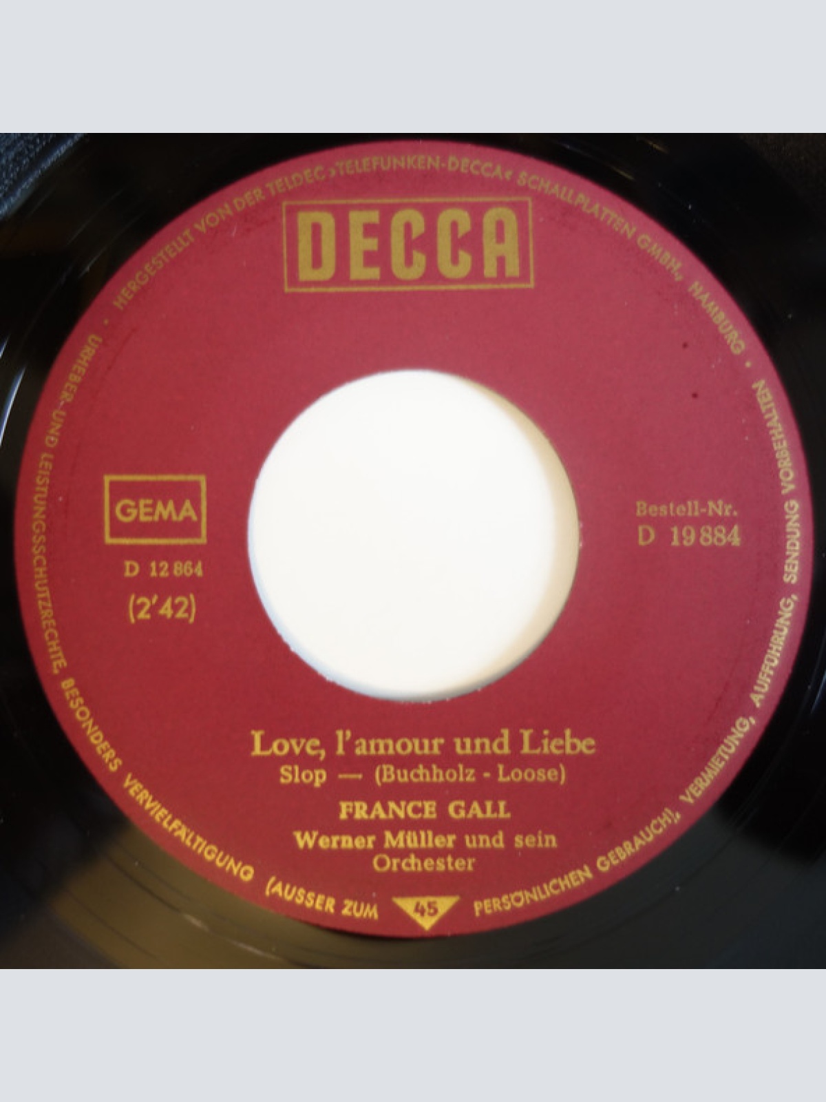 Vinyl / France Gall - Was Will Ein Boy