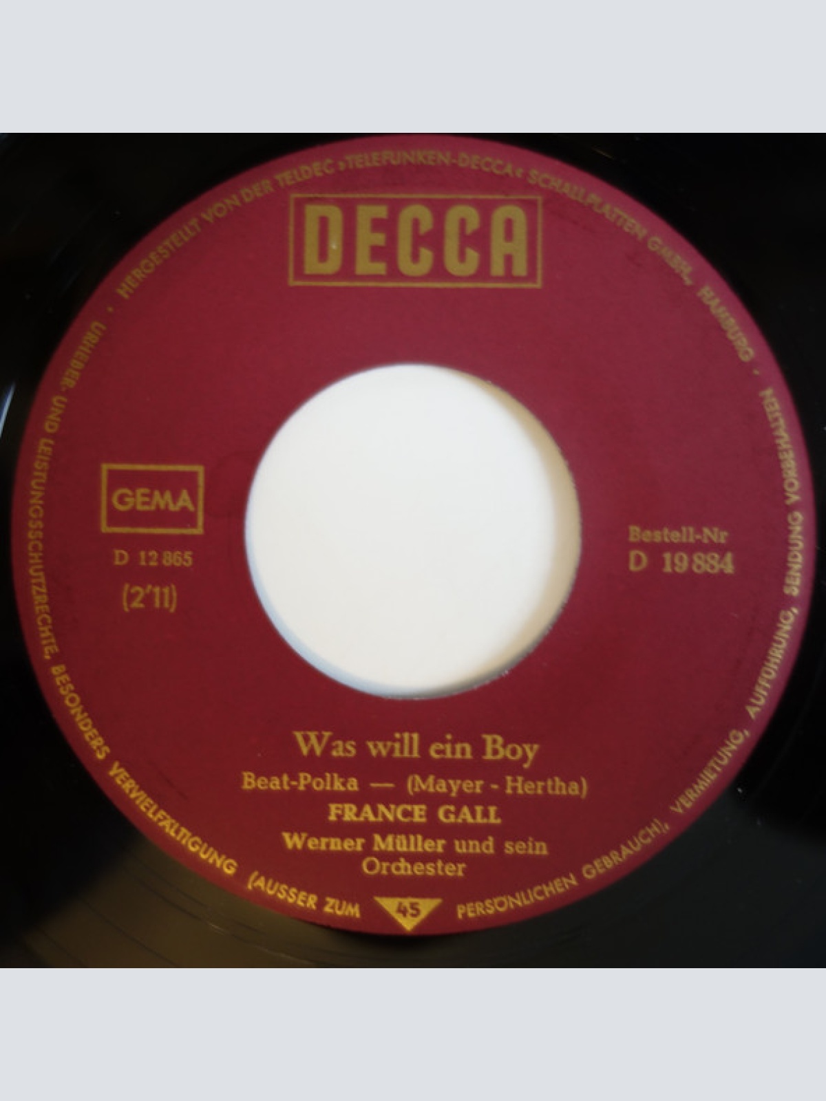 Vinyl / France Gall - Was Will Ein Boy