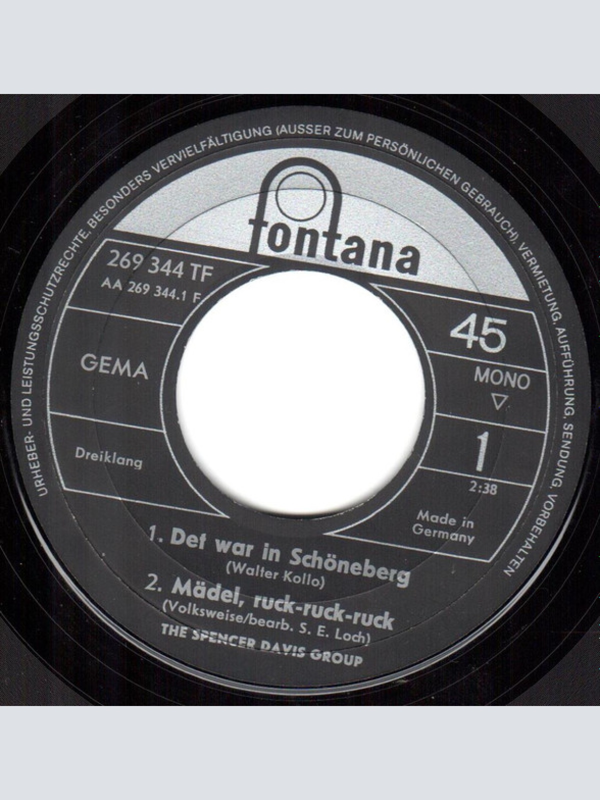 Vinyl / The Spencer Davis Group - Det War In Schöneberg