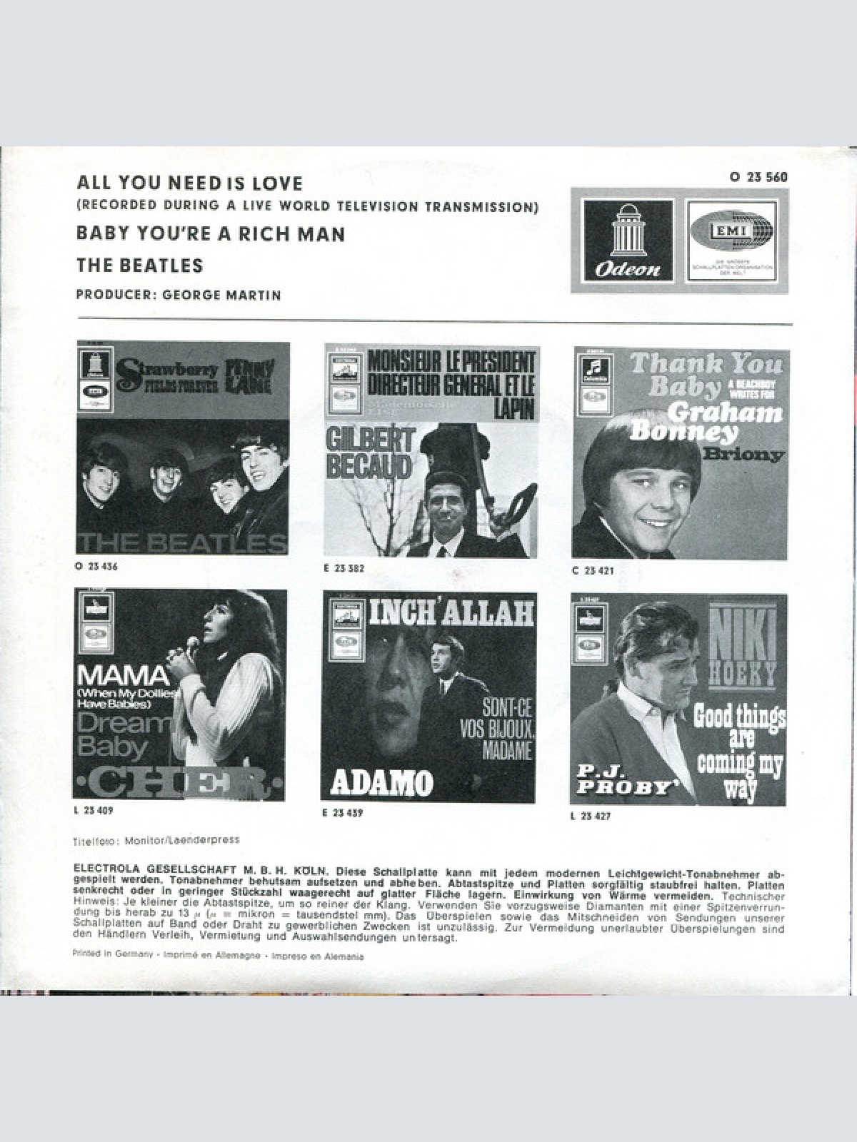 Vinyl / The Beatles - All You Need Is Love