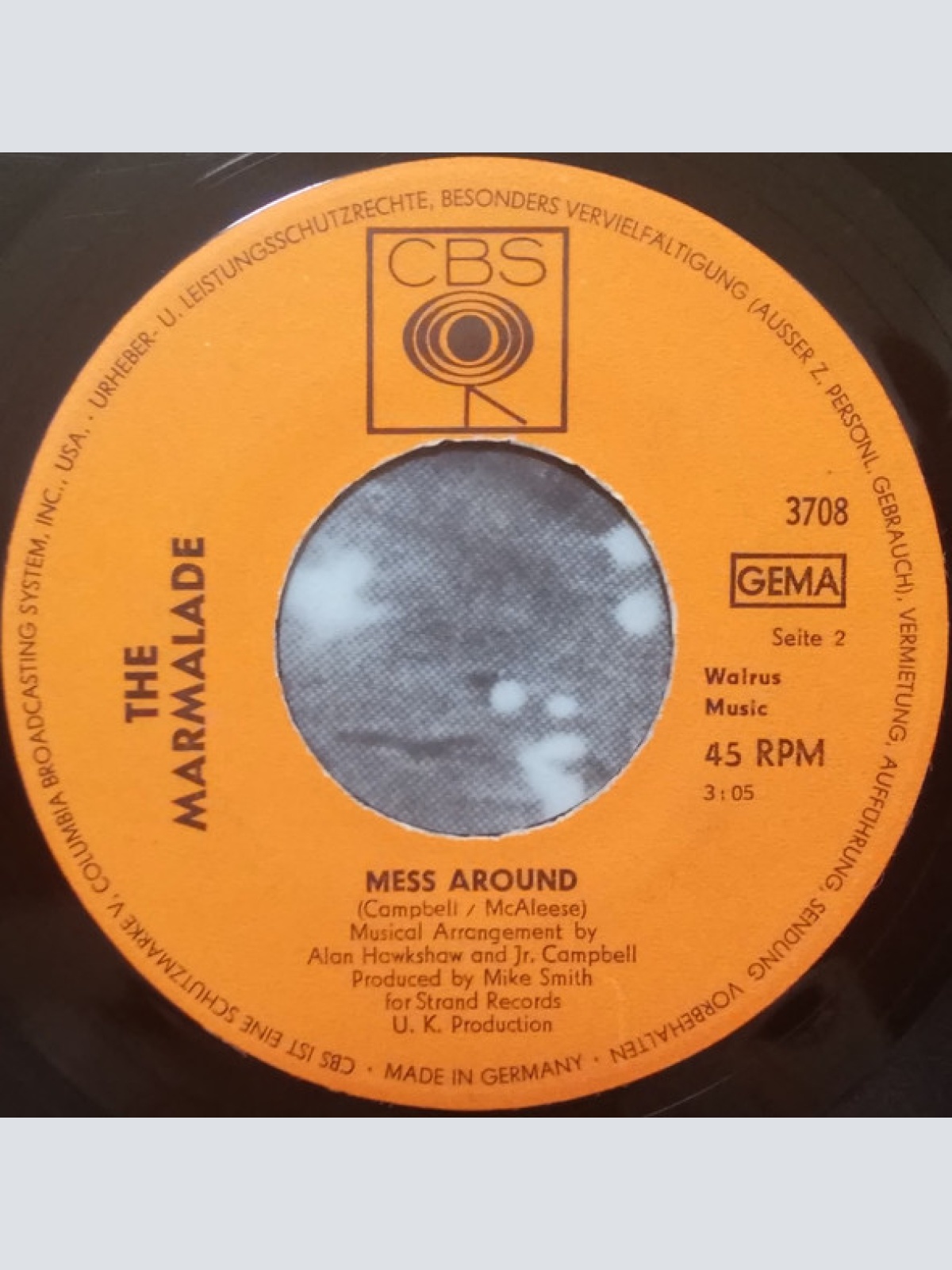 Vinyl / The Marmalade - Wait For Me Mary-Anne / Mess Around