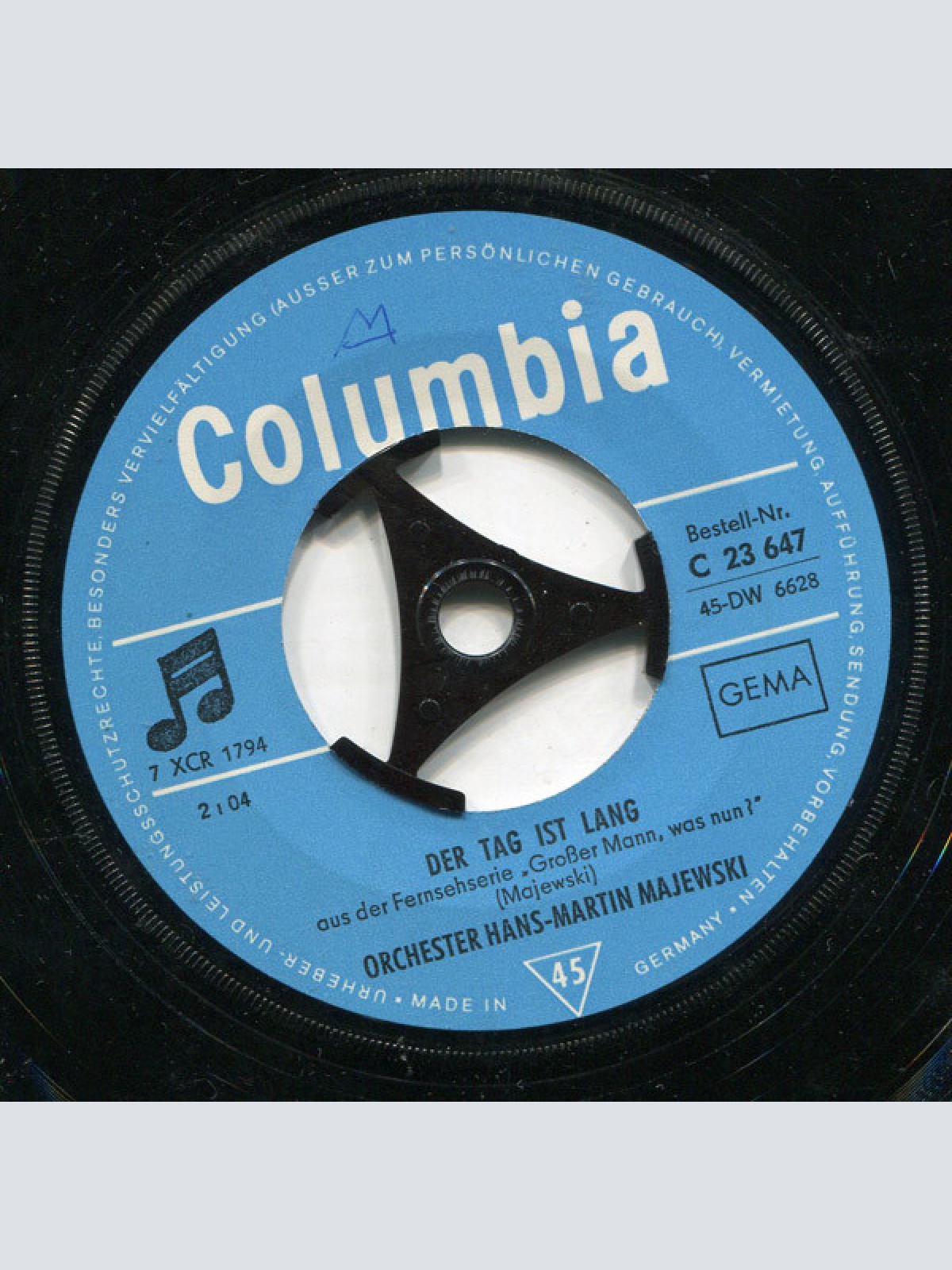 Vinyl / Orchester Hans-Martin Majewski - Harry Brent Thema / Der Tag Ist Lang