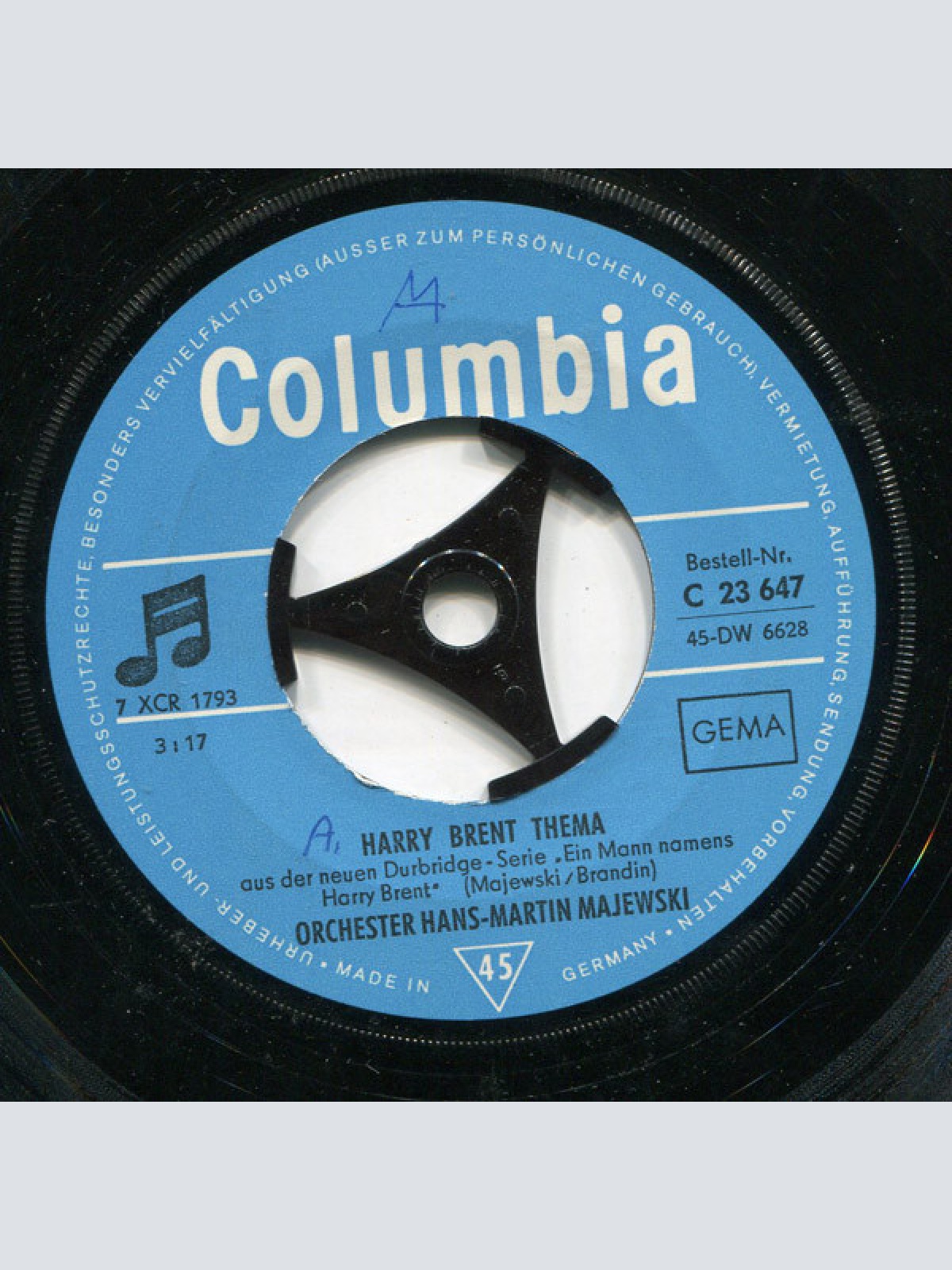 Vinyl / Orchester Hans-Martin Majewski - Harry Brent Thema / Der Tag Ist Lang