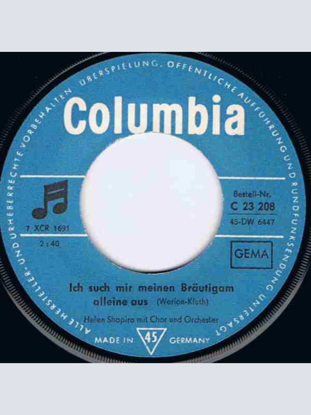 Vinyl / Helen Shapiro - Ich Such Mir Meinen Bräutigam Alleine Aus / Der Weg Zu Deinem Herzen (Wait A Little Longer)