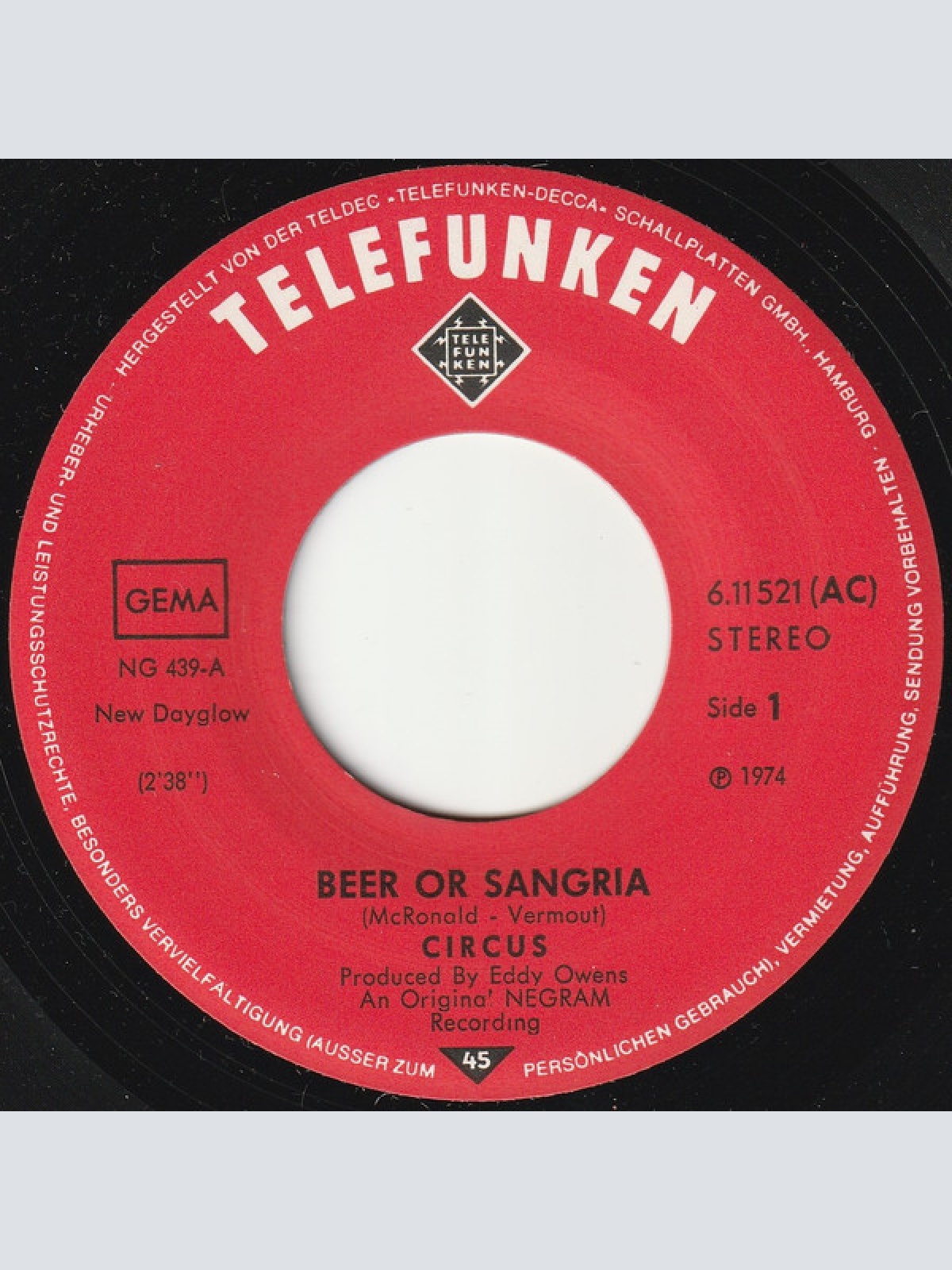 Vinyl / Circus (5) - Beer Or Sagria