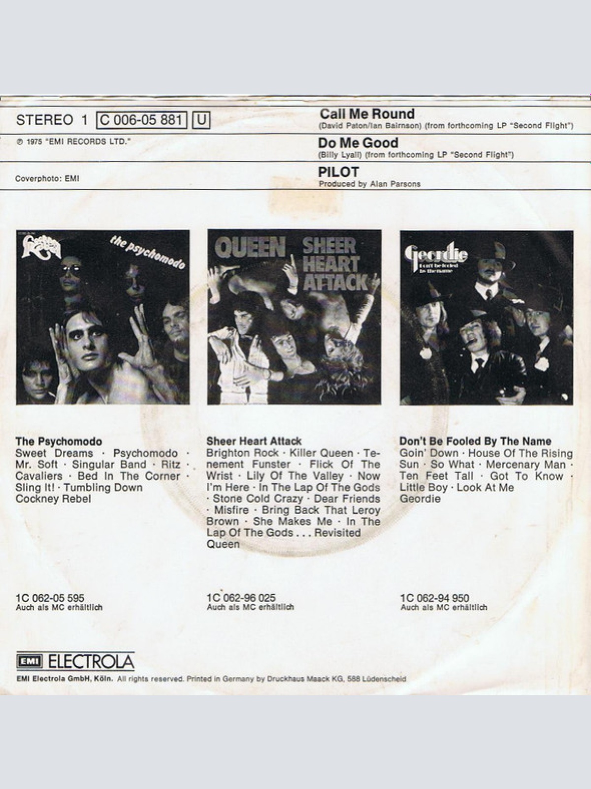 Vinyl / Pilot - Call Me Round