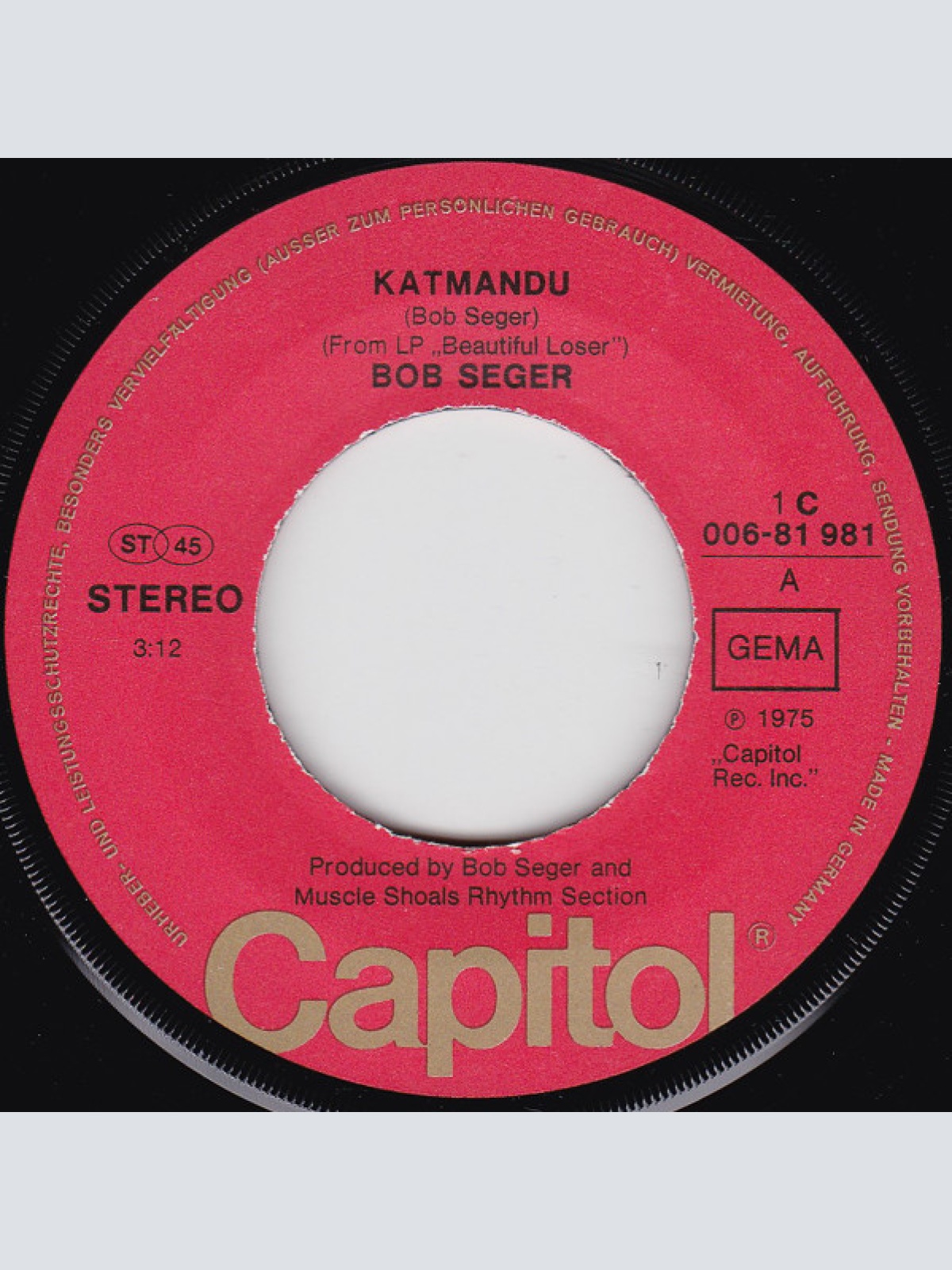 Vinyl / Bob Seger - Katmandu
