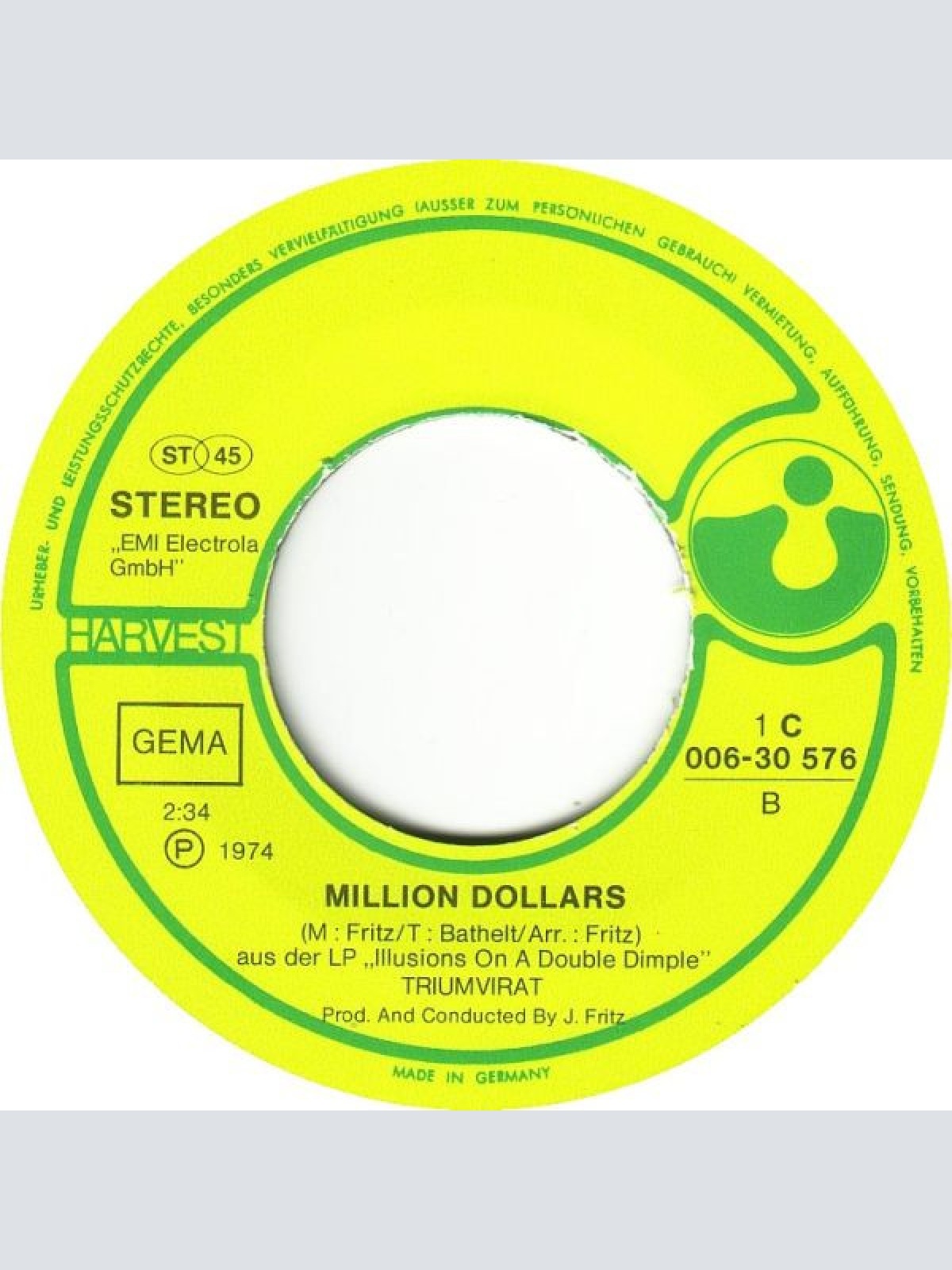Vinyl / Triumvirat - Dimplicity ★ Million Dollars