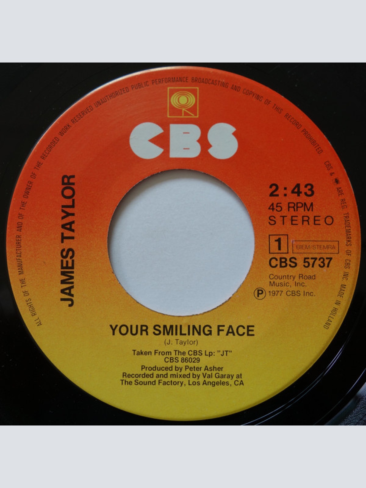 Vinyl / James Taylor (2) - Your Smiling Face