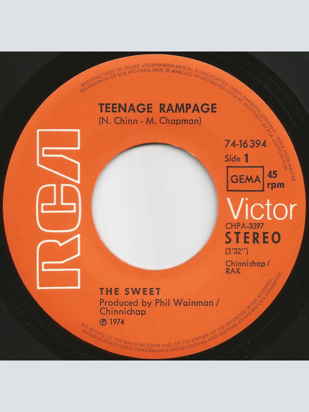 Vinyl / The Sweet - Teenage Rampage