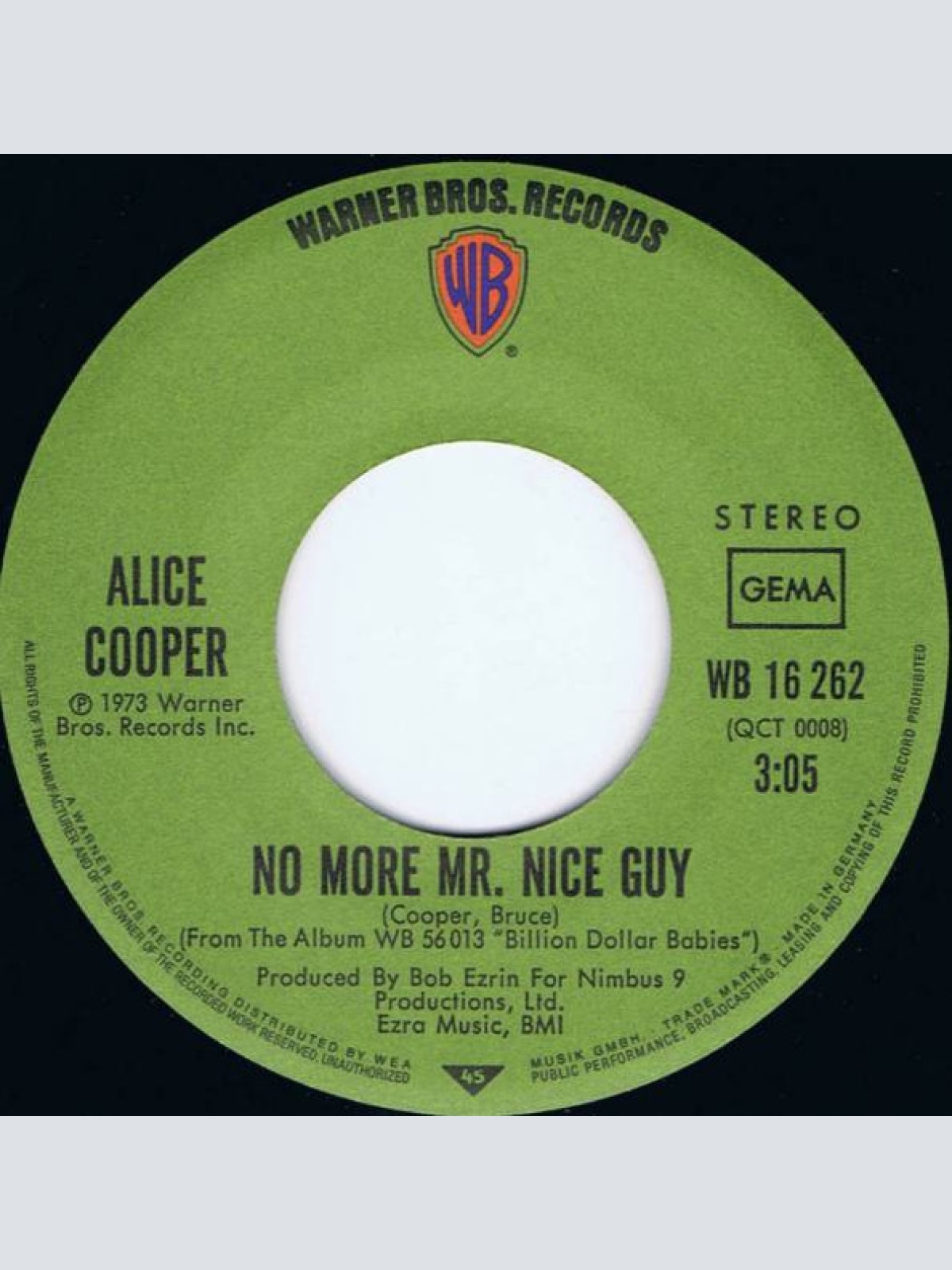 Vinyl / Alice Cooper - No More Mr. Nice Guy