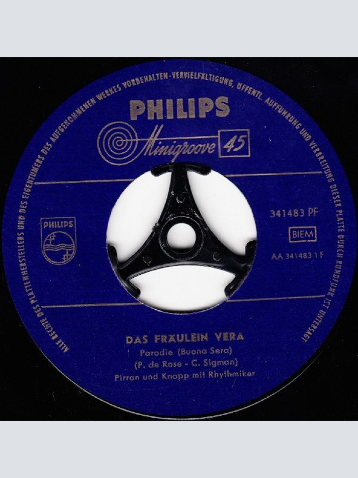 Vinyl / Pirron Und Knapp mit Rhythmikern* - Das Fräulein Vera / Fifi (Die Waschmaschine)