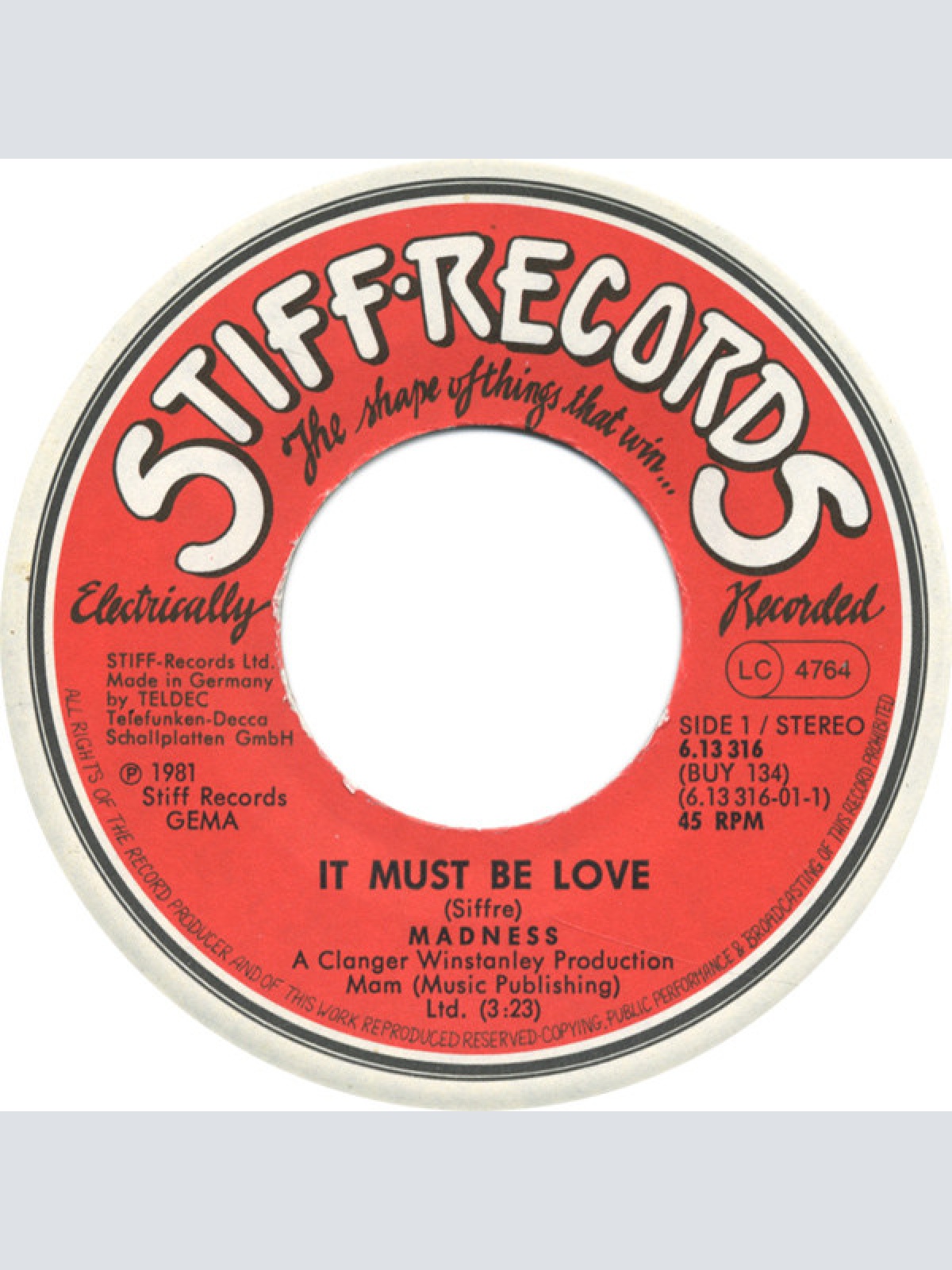 Vinyl / Madness - It Must Be Love