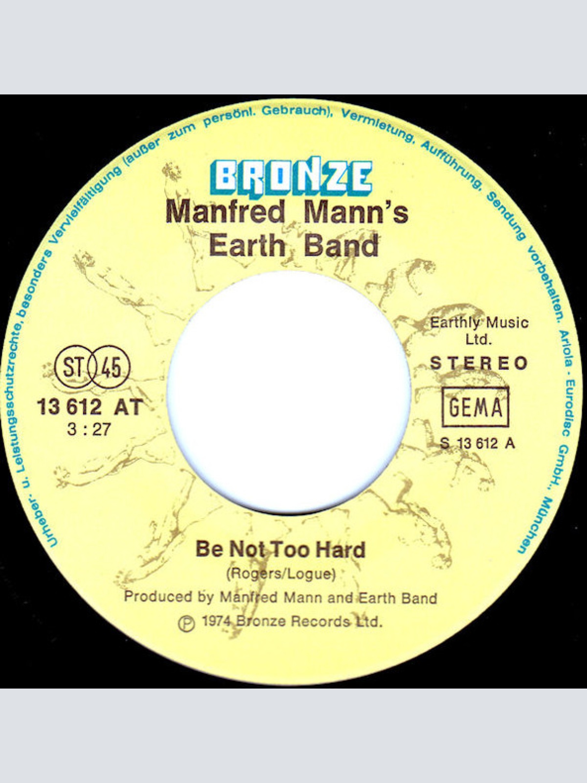 Vinyl / Manfred Mann's Earth Band - Be Not Too Hard