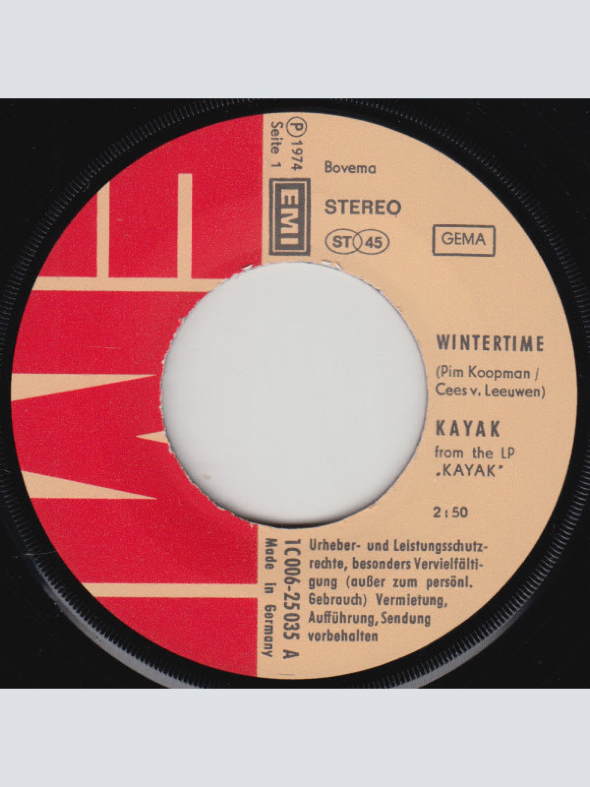 Vinyl / Kayak - Wintertime