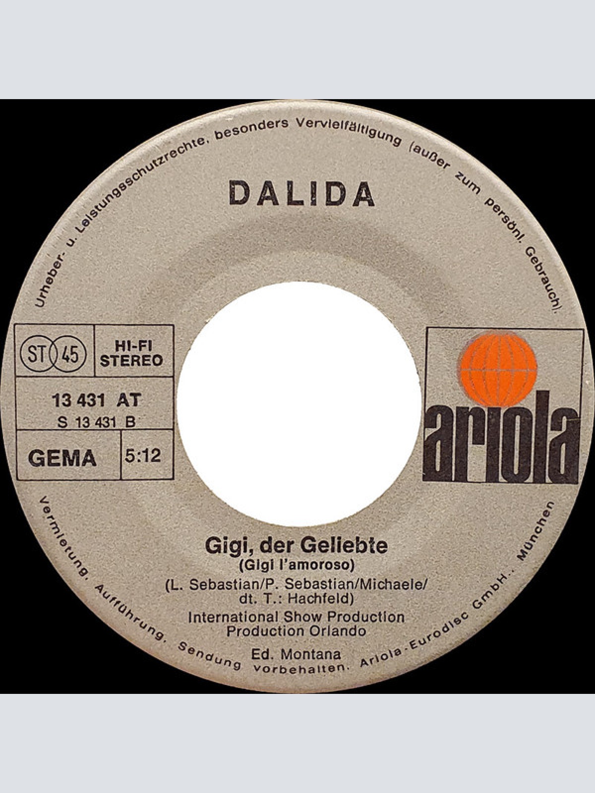 Vinyl / Dalida - Er War Gerade 18 Jahr'