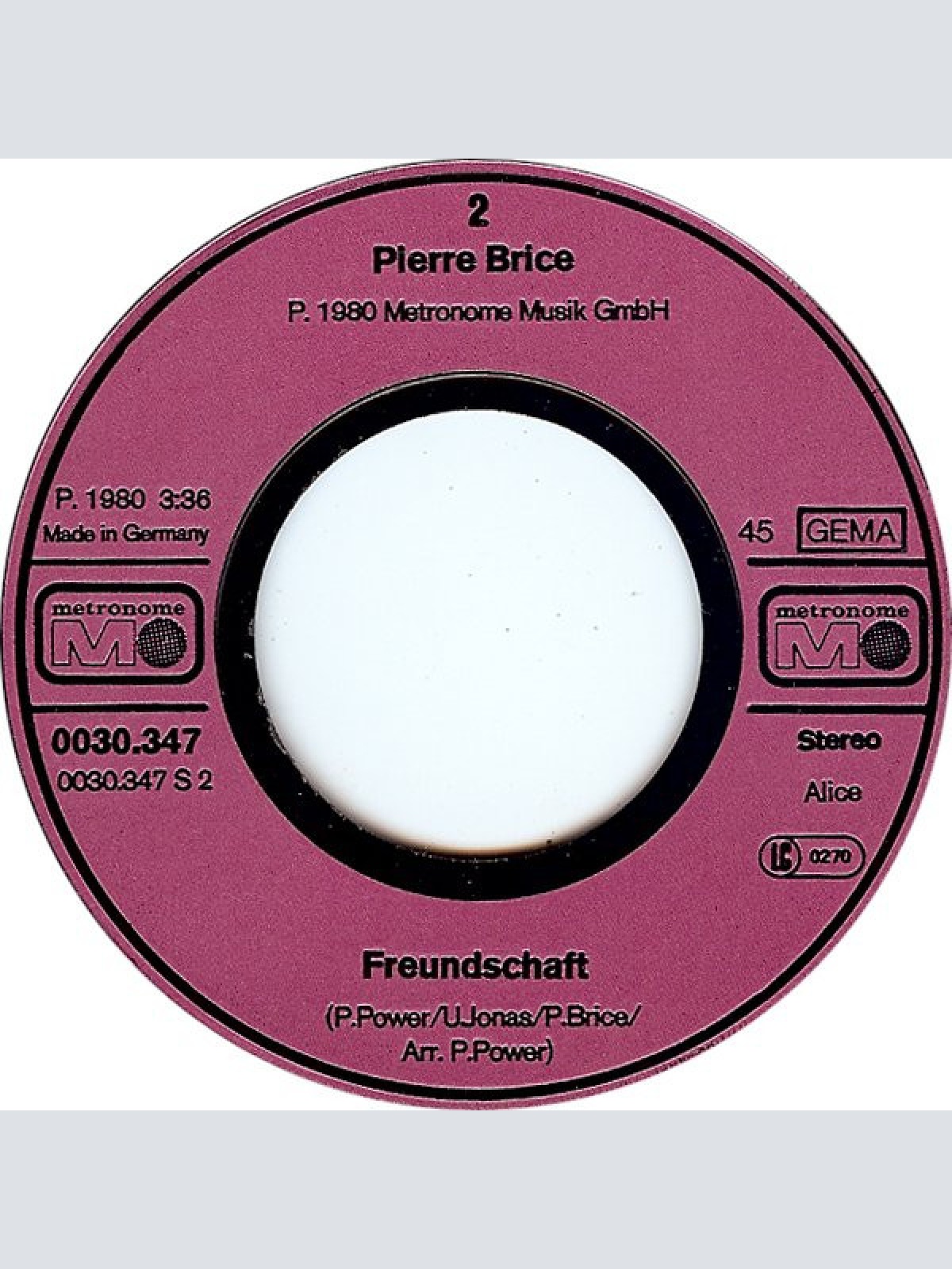 Vinyl / Pierre Brice - Manitou