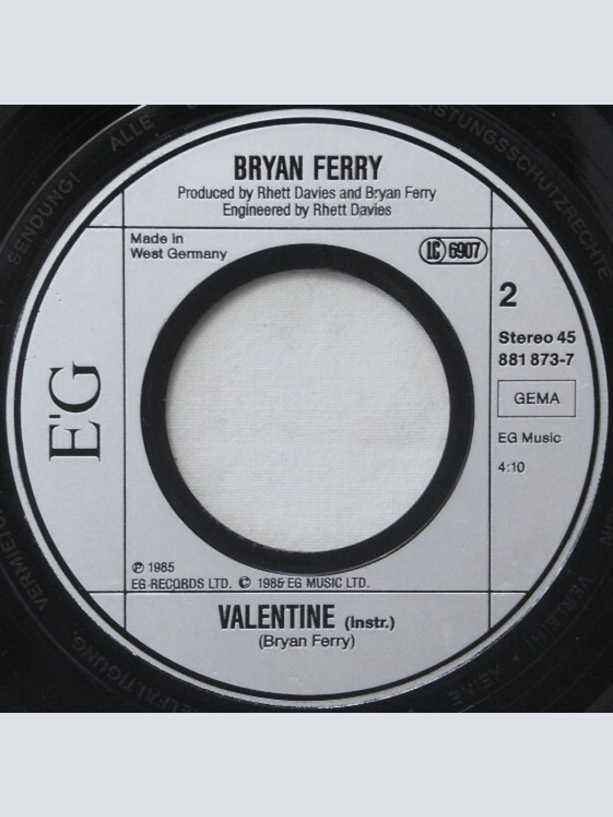 Vinyl / Bryan Ferry - Slave To Love