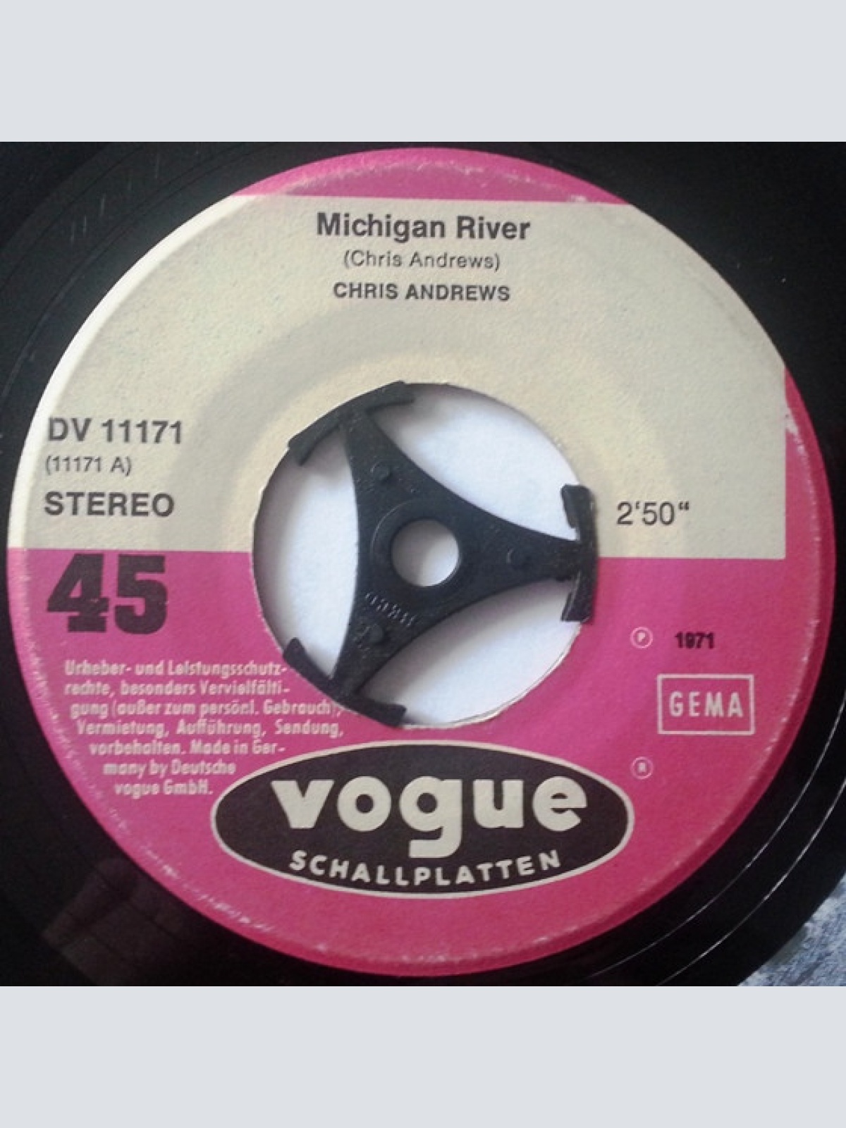 Vinyl / Chris Andrews (3) - Michigan River