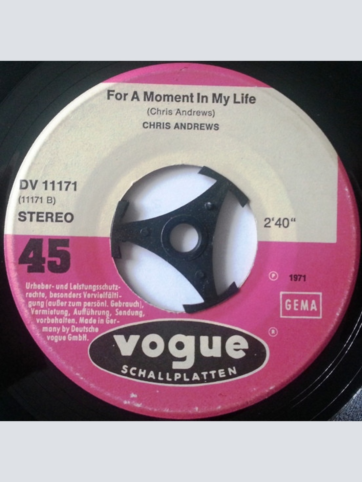 Vinyl / Chris Andrews (3) - Michigan River