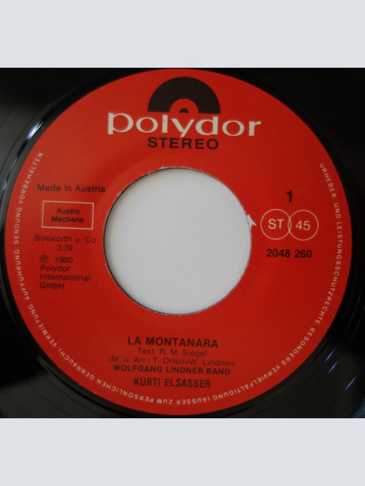 Vinyl / Kurt Elsasser - La Montanara