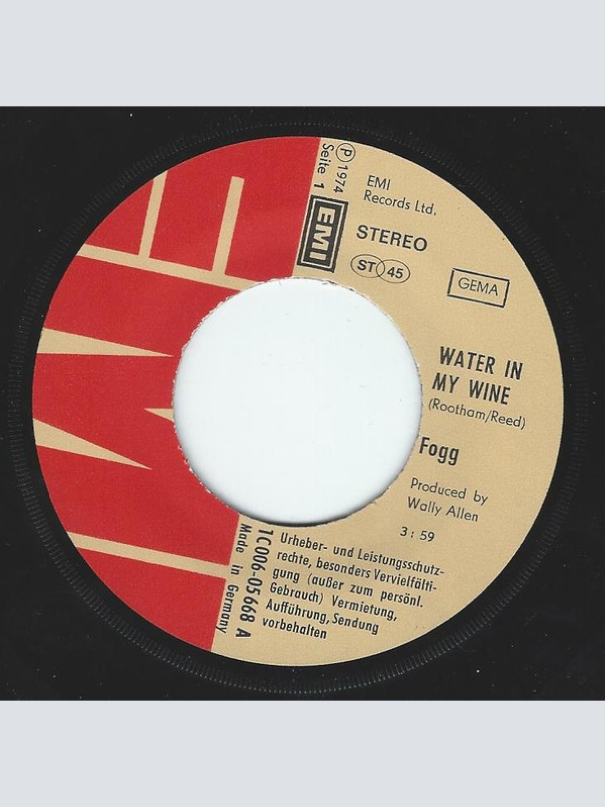 Vinyl / Fogg - Water In My Wine