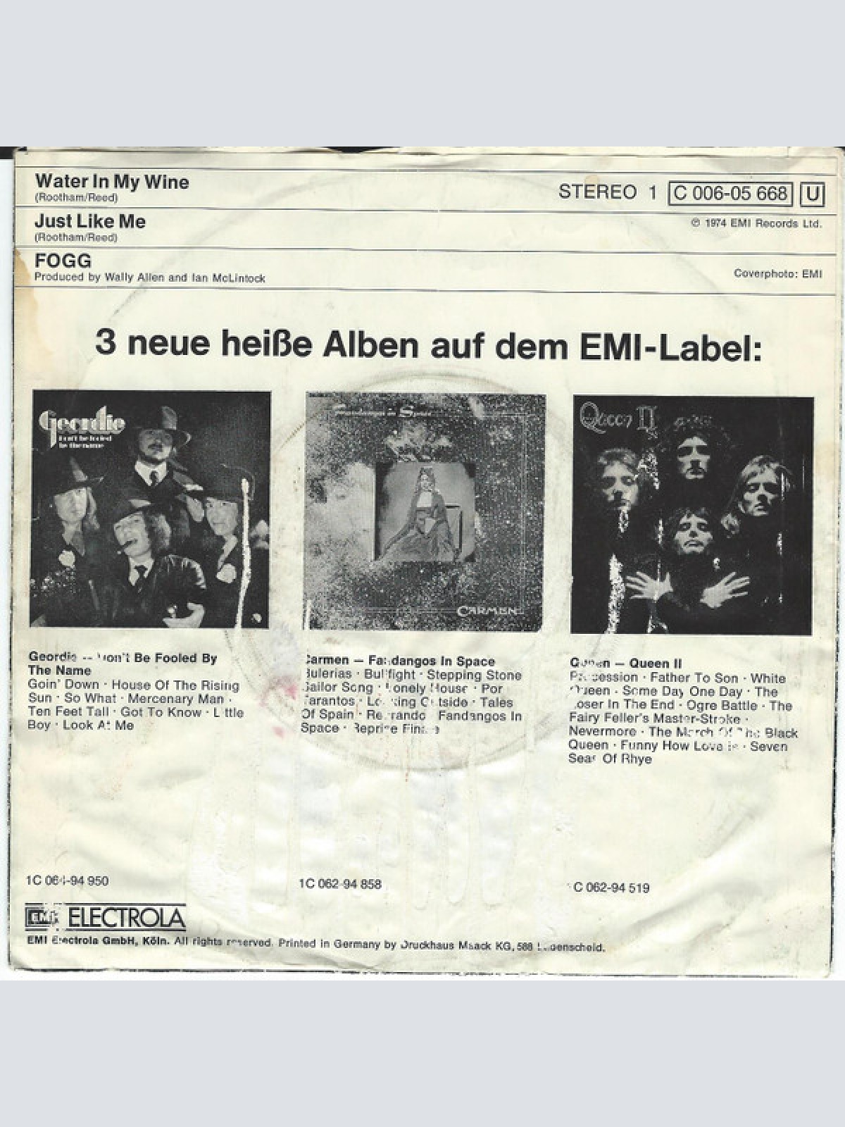 Vinyl / Fogg - Water In My Wine