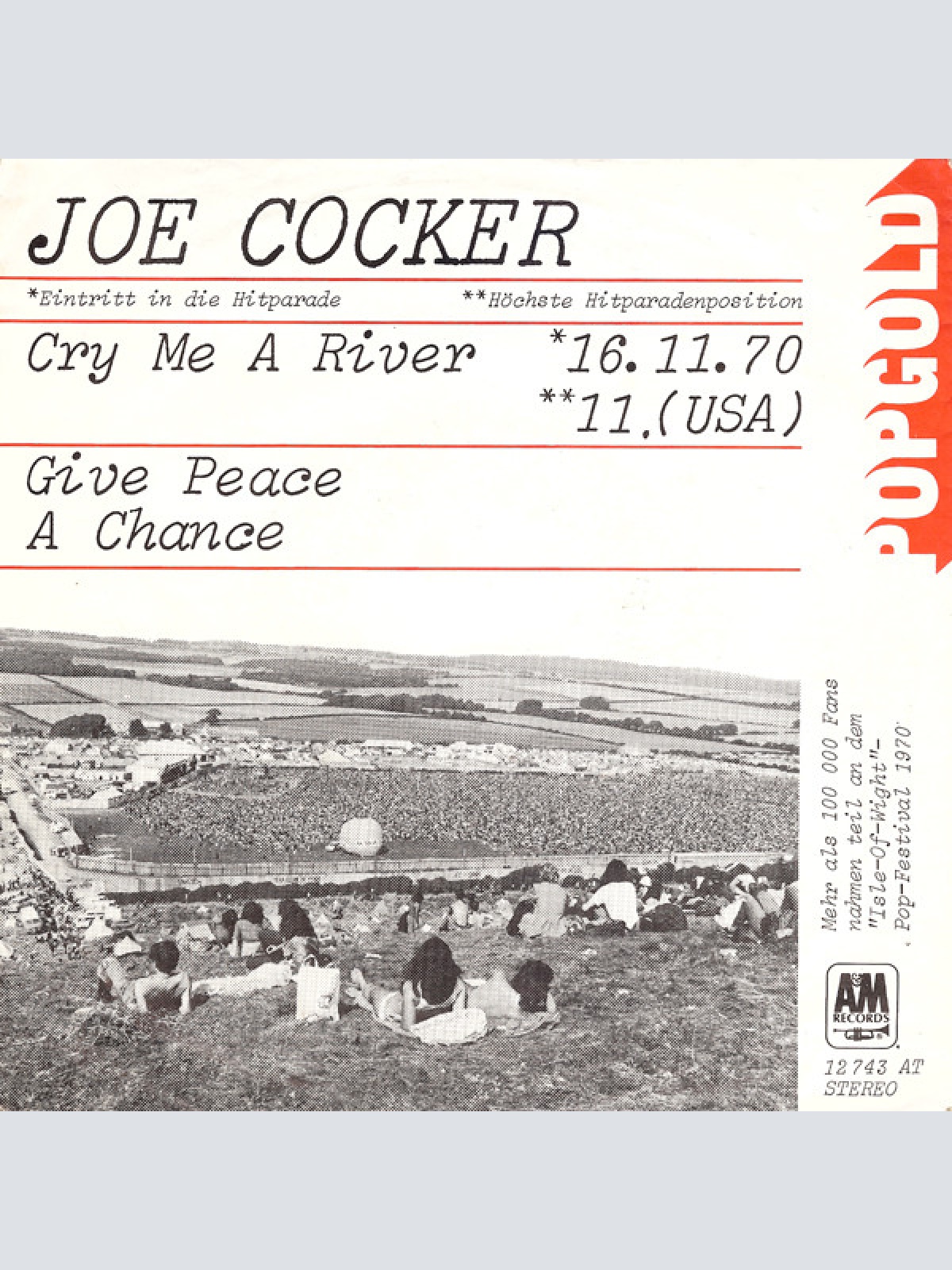 Vinyl / Joe Cocker - Cry Me A River / Give Peace A Chance