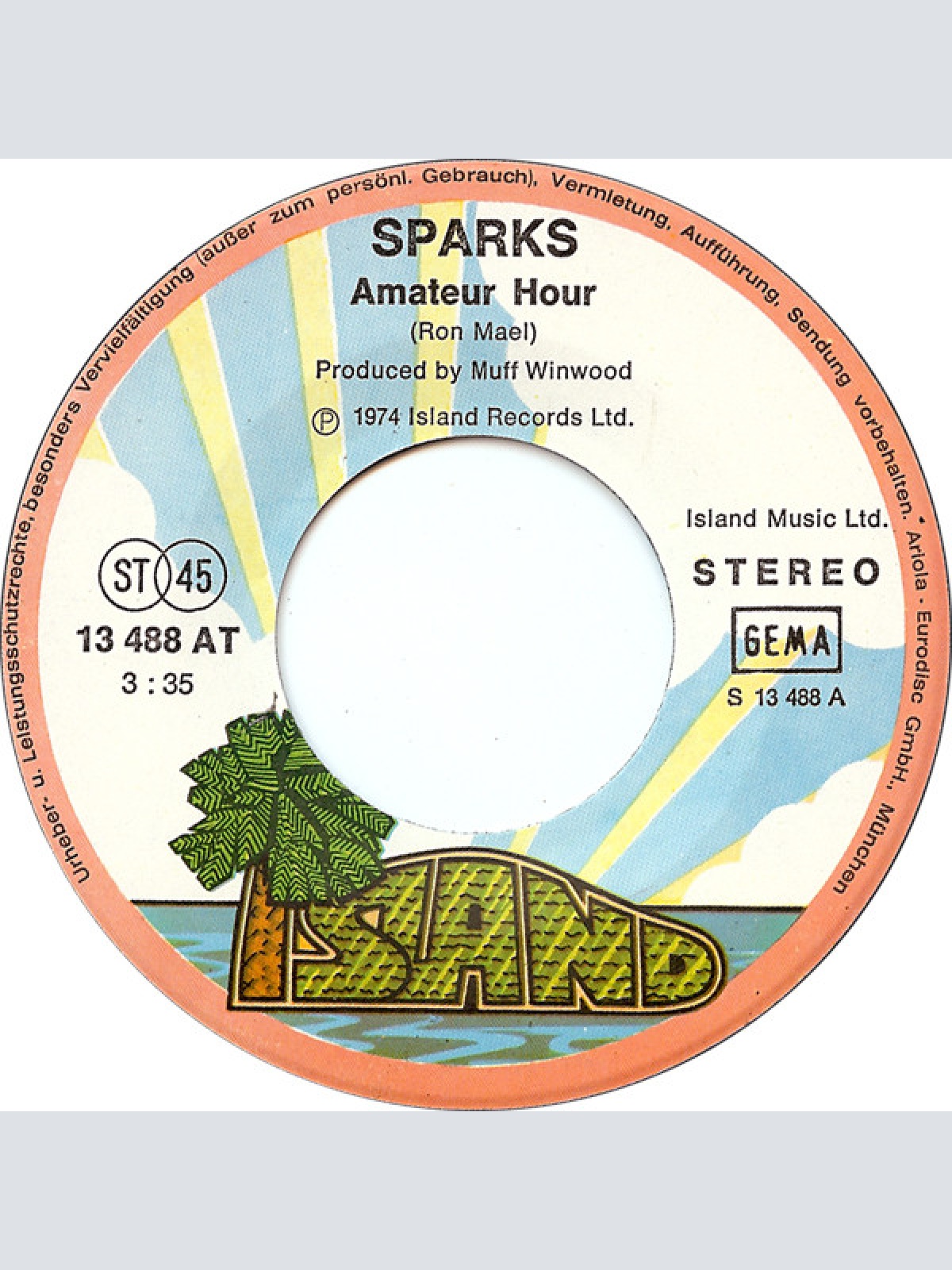 Vinyl / Sparks - Amateur Hour / Lost And Found