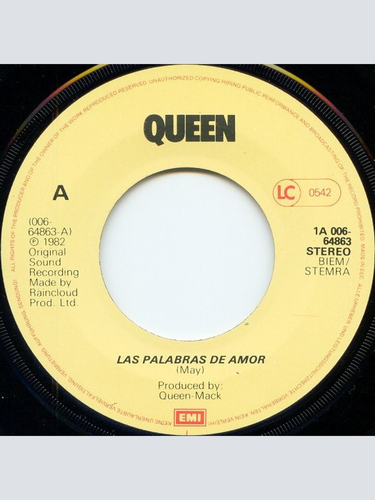 Vinyl / Queen - Las Palabras De Amor (The Words Of Love)
