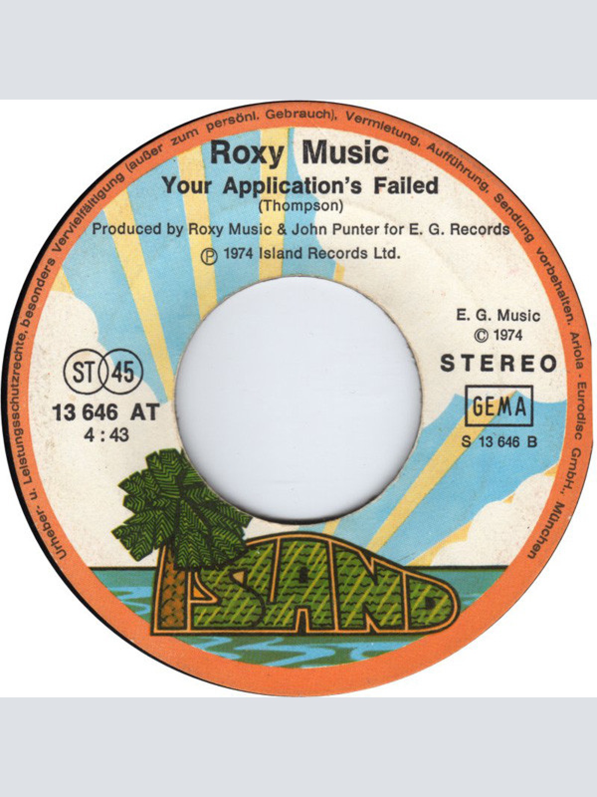 Vinyl / Roxy Music - All I Want Is You