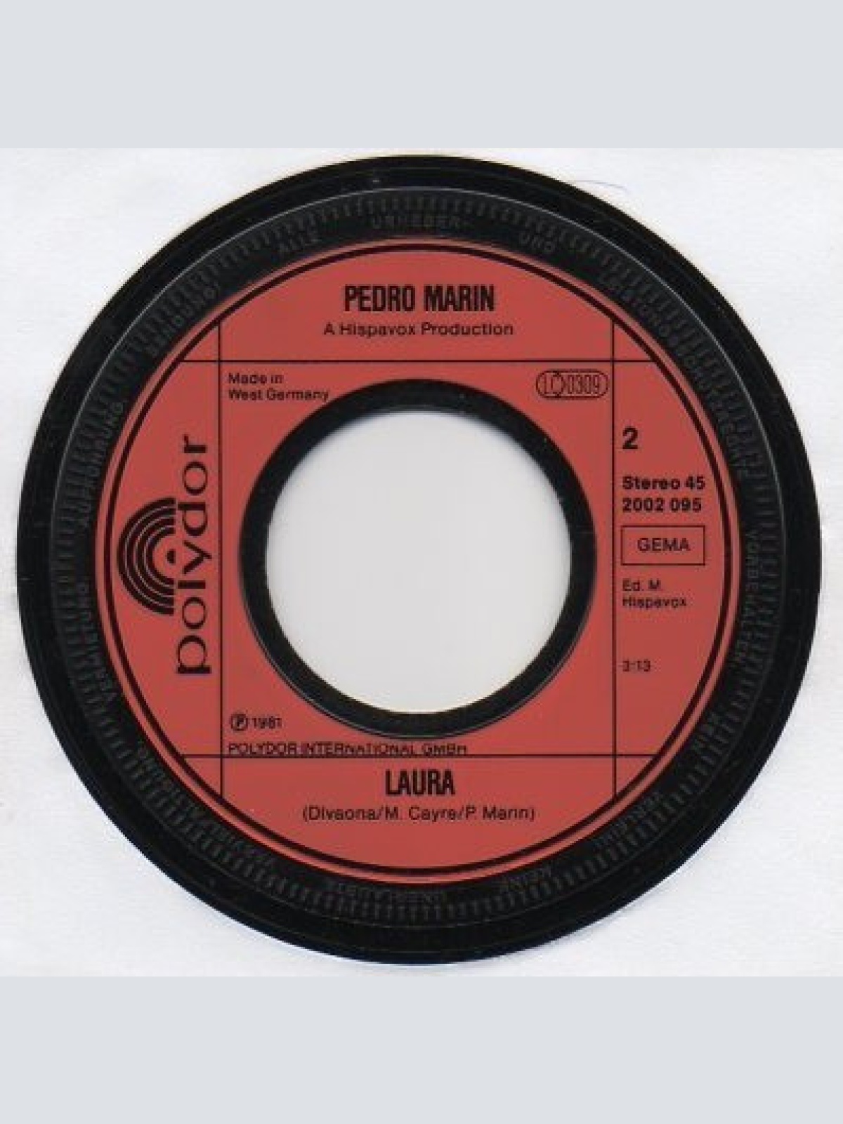 Vinyl / Pedro Marin - Cantare