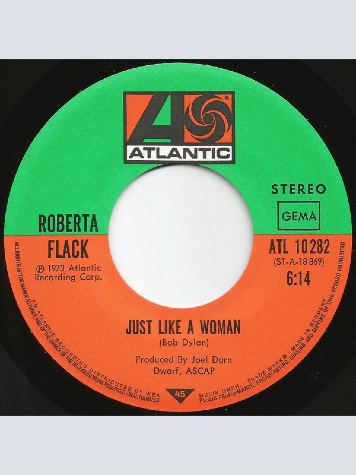 Vinyl / Roberta Flack - Killing Me Softly With His Song