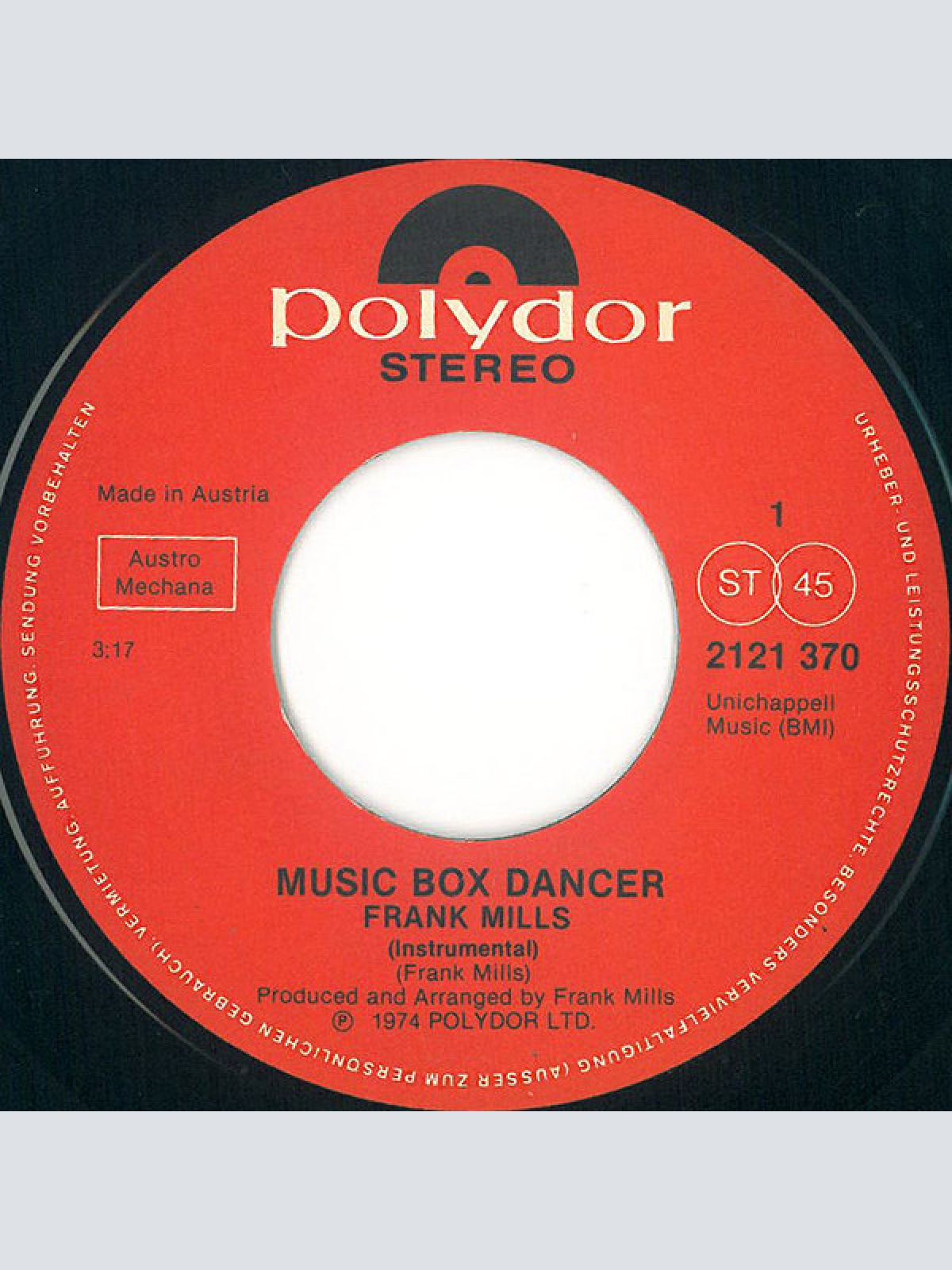 Vinyl / Frank Mills - Music Box Dancer