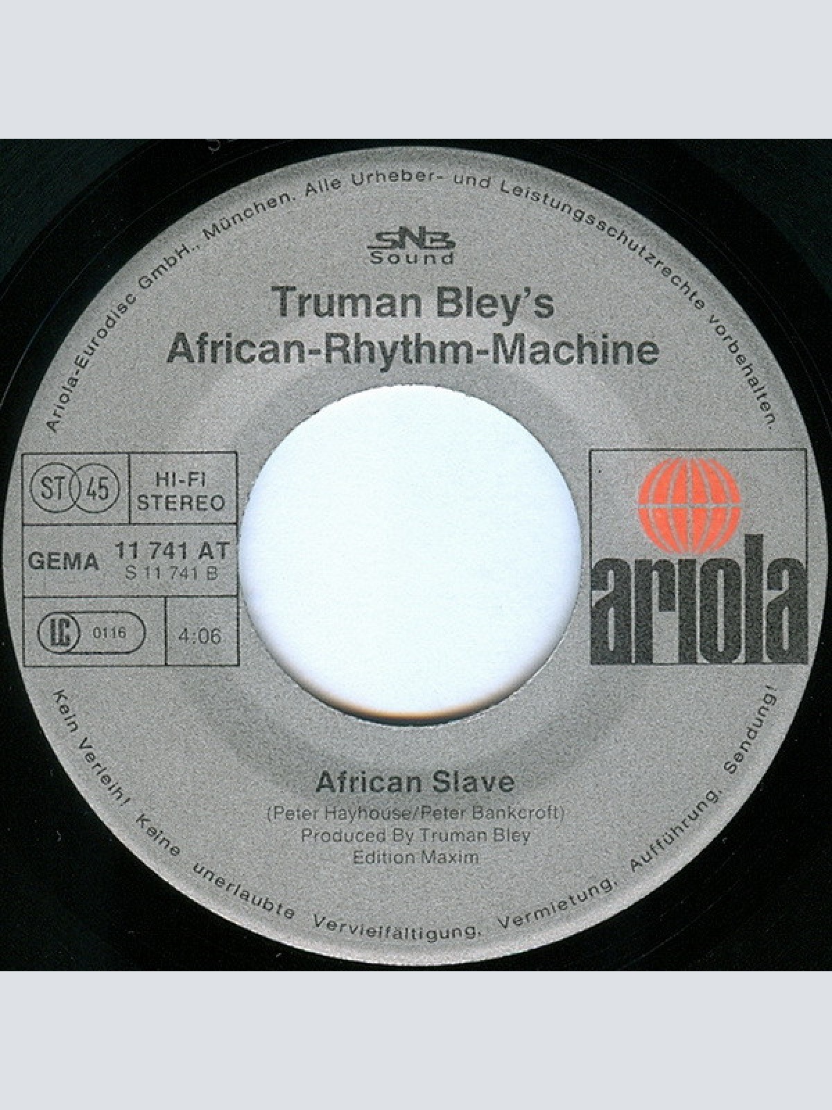 Vinyl / Truman Bley's African-Rhythm-Machine - Gedeogambo / African Slave