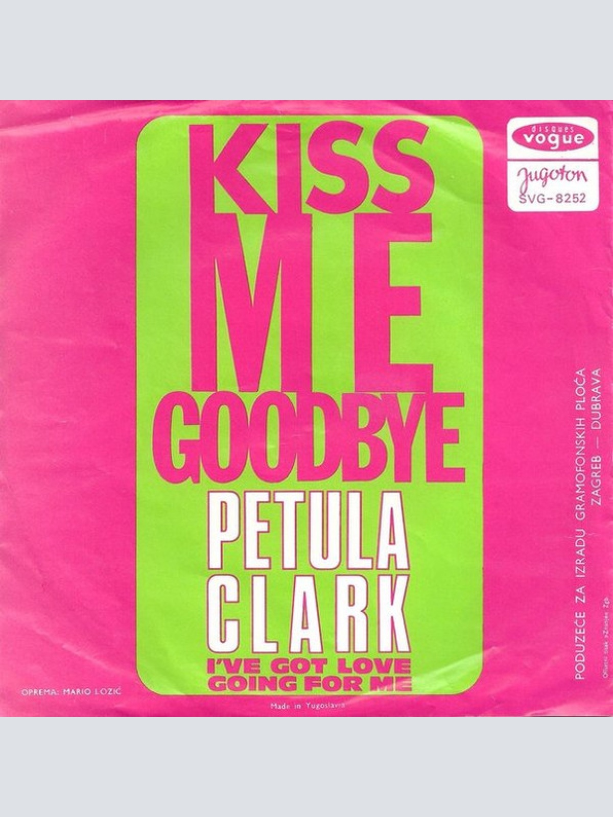 Vinyl / Petula Clark - Kiss Me Goodbye
