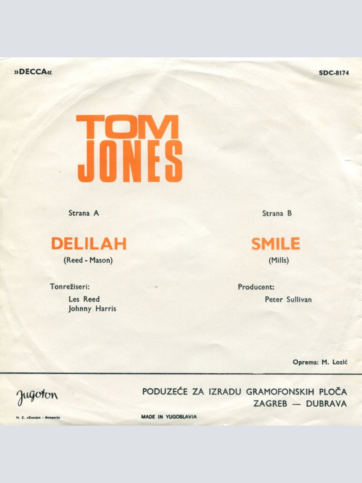 Vinyl / Tom Jones - Delilah