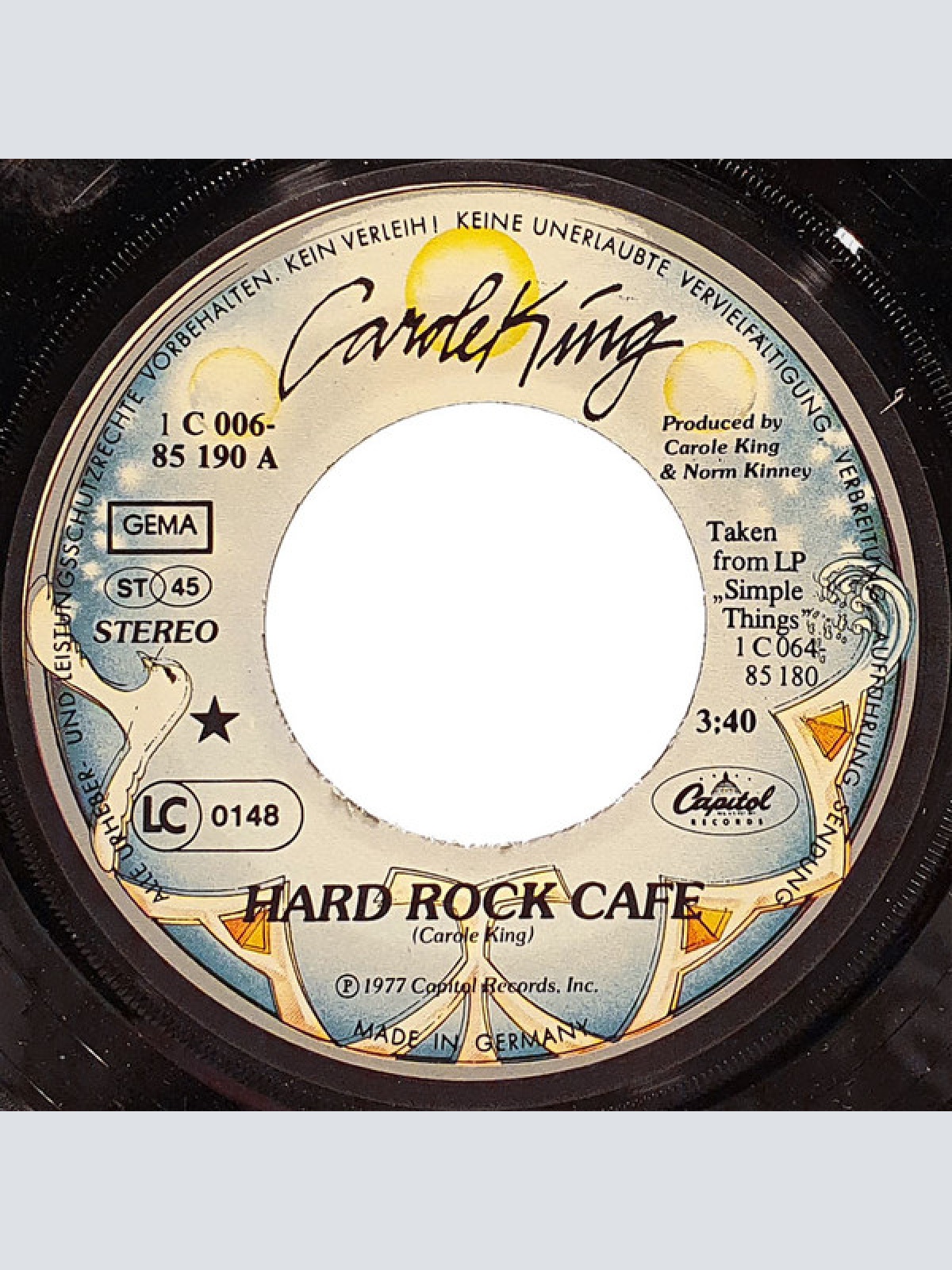 Vinyl / Carole King - Hard Rock Cafe