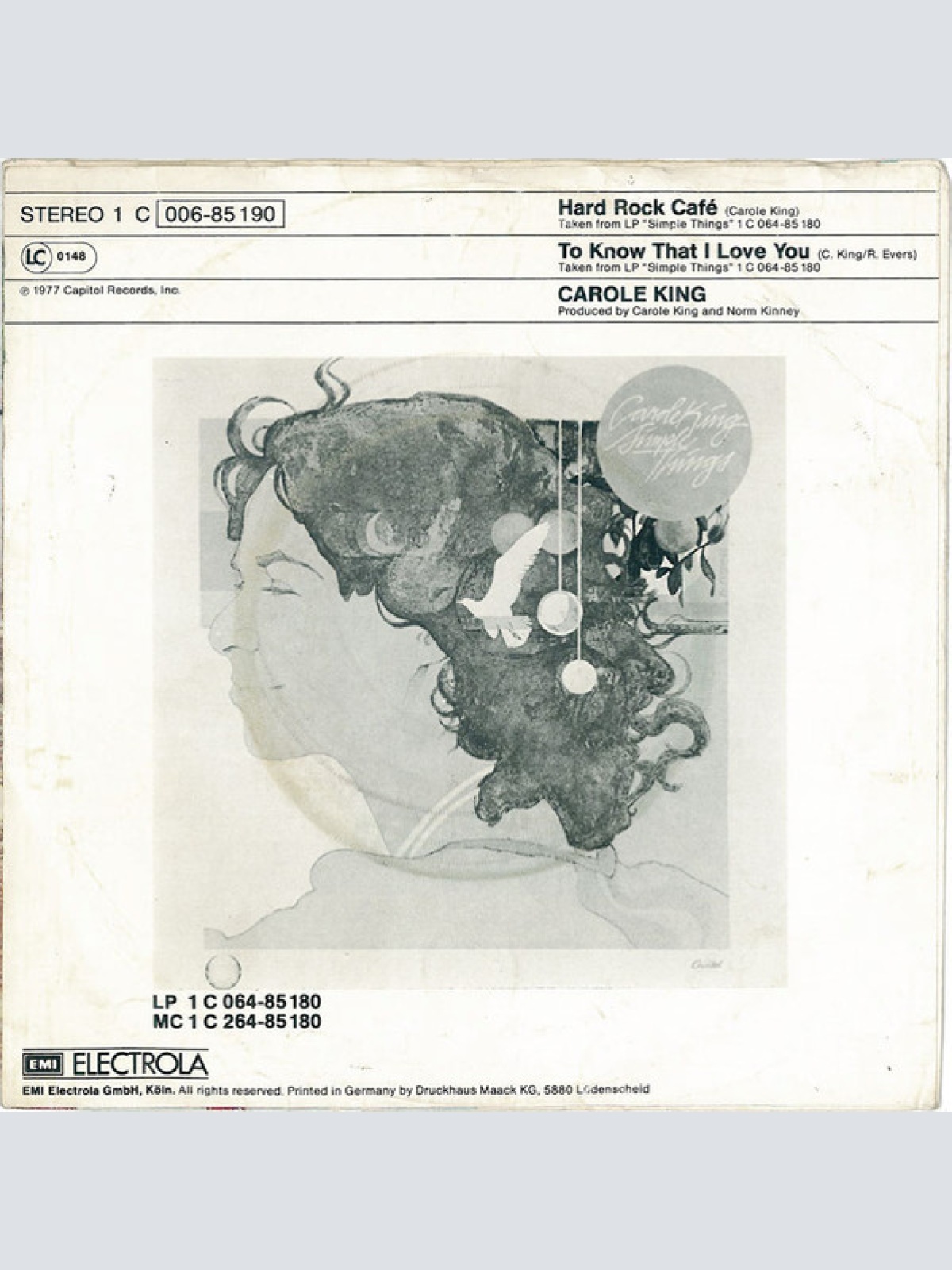 Vinyl / Carole King - Hard Rock Cafe