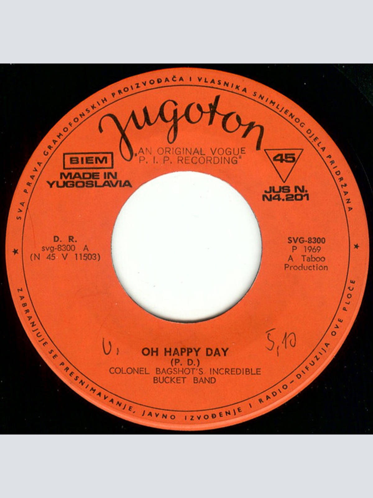 Vinyl / Colonel Bagshot's Incredible Bucket Band* - Oh Happy Day
