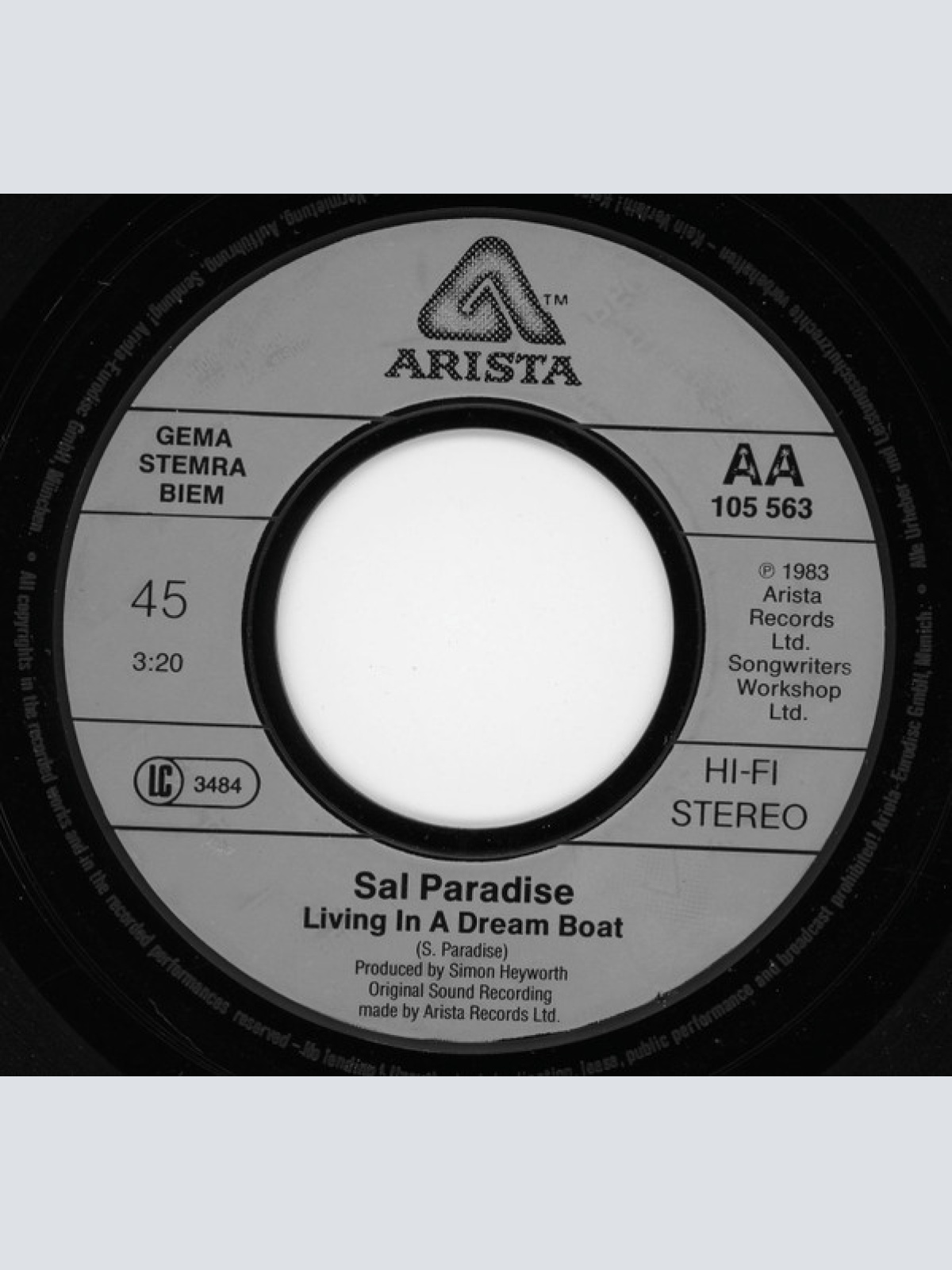 Vinyl / Sal Paradise (3) - Living In A Dream Boat