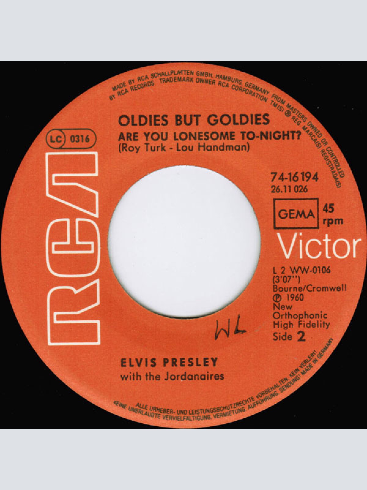 Vinyl / Elvis Presley - It's Now Or Never / Are You Lonesome To-Night