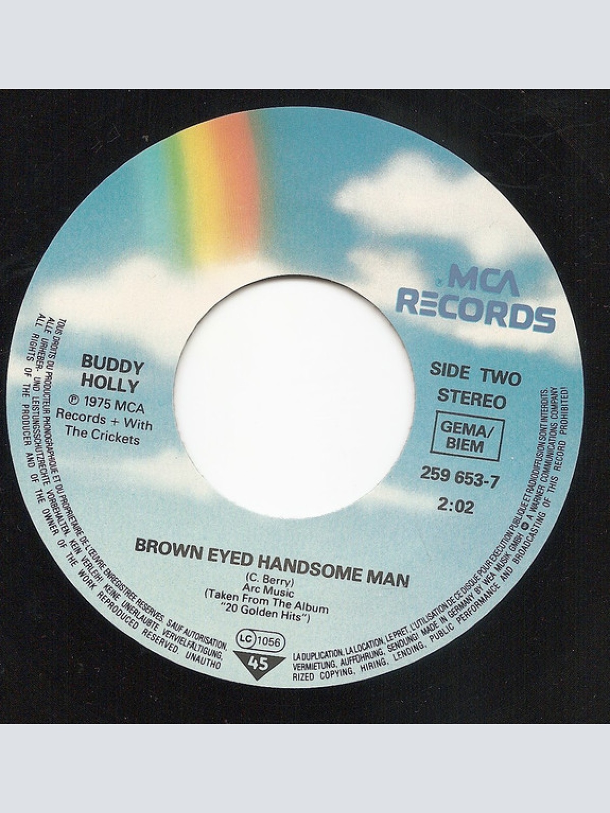 Vinyl / Buddy Holly - Peggy Sue / Brown Eyed Handsome Man