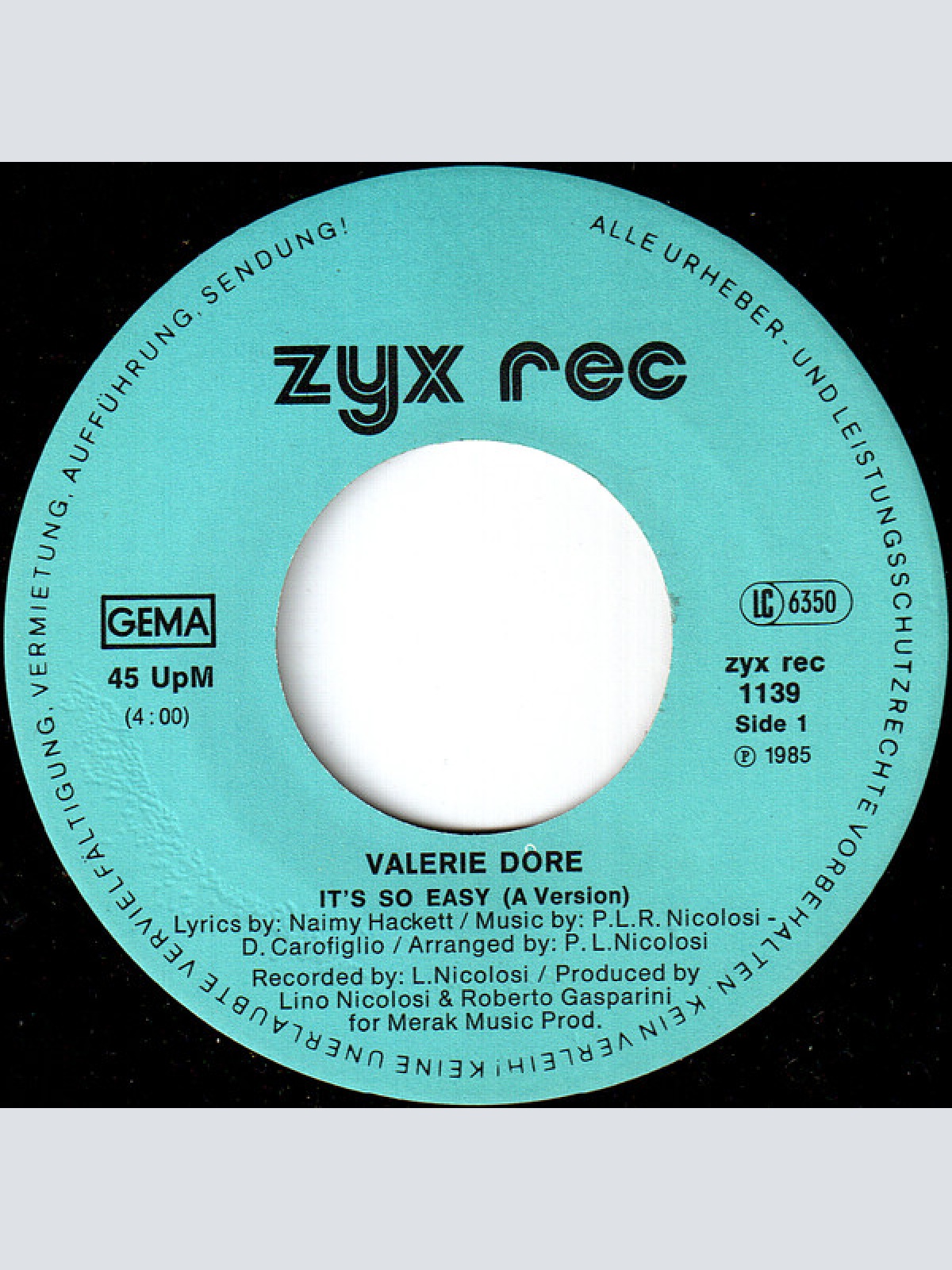 Vinyl / Valerie Dore - It's So Easy