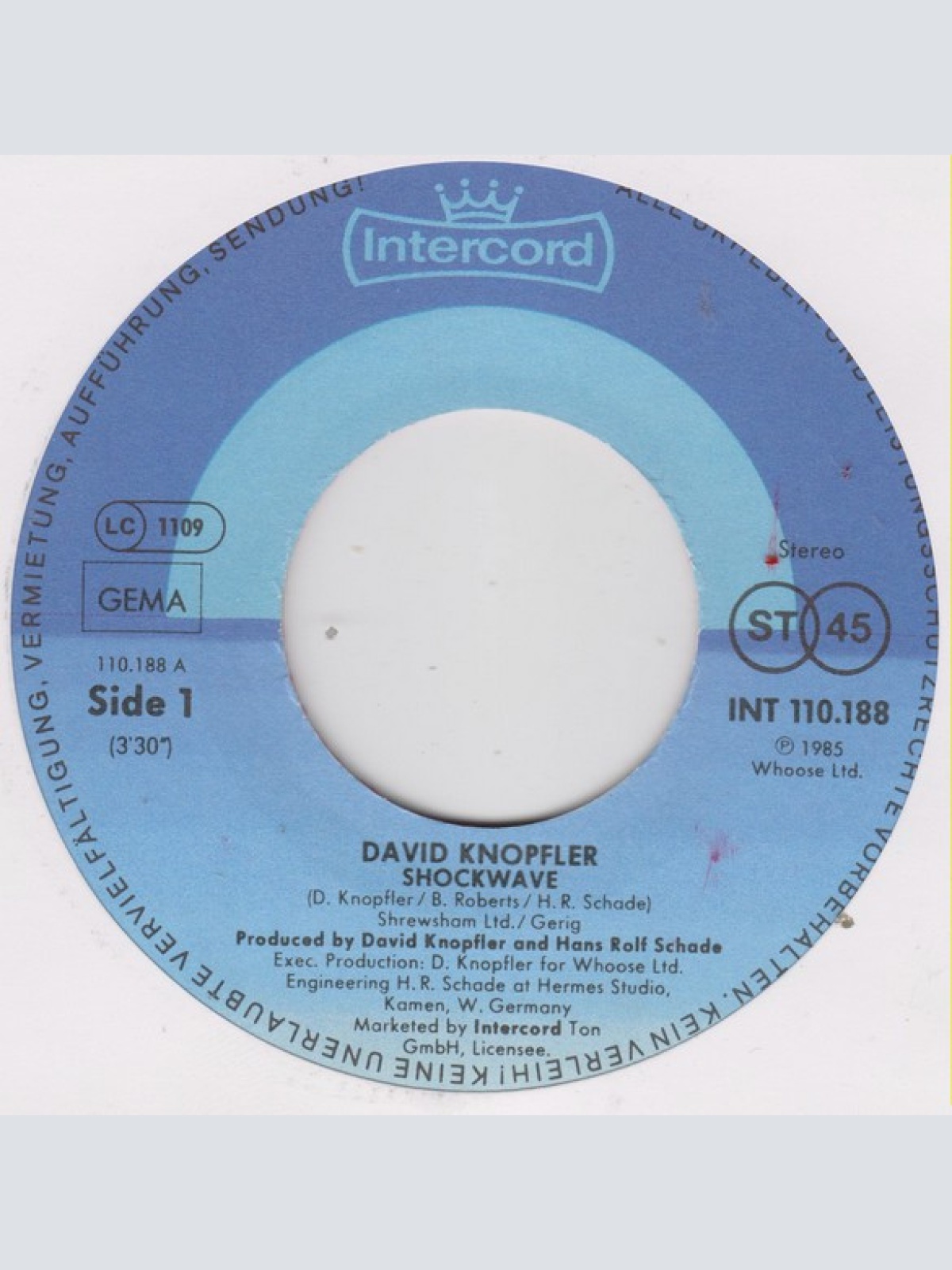 Vinyl / David Knopfler - Shockwave