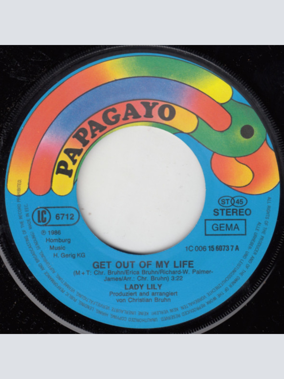 Vinyl / Lady Lily - Get Out Of My Life