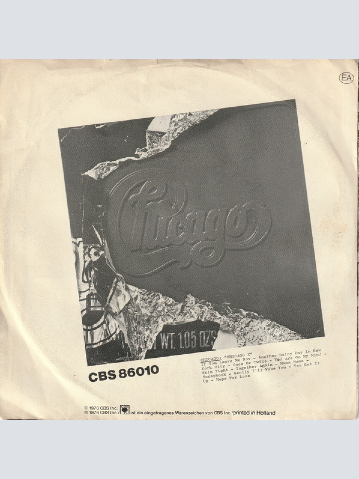Vinyl / Chicago (2) - If You Leave Me Now