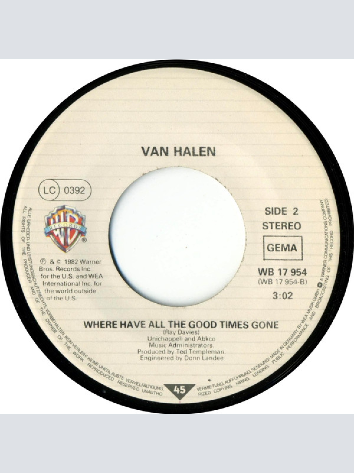 Vinyl / Van Halen - Dancing In The Street